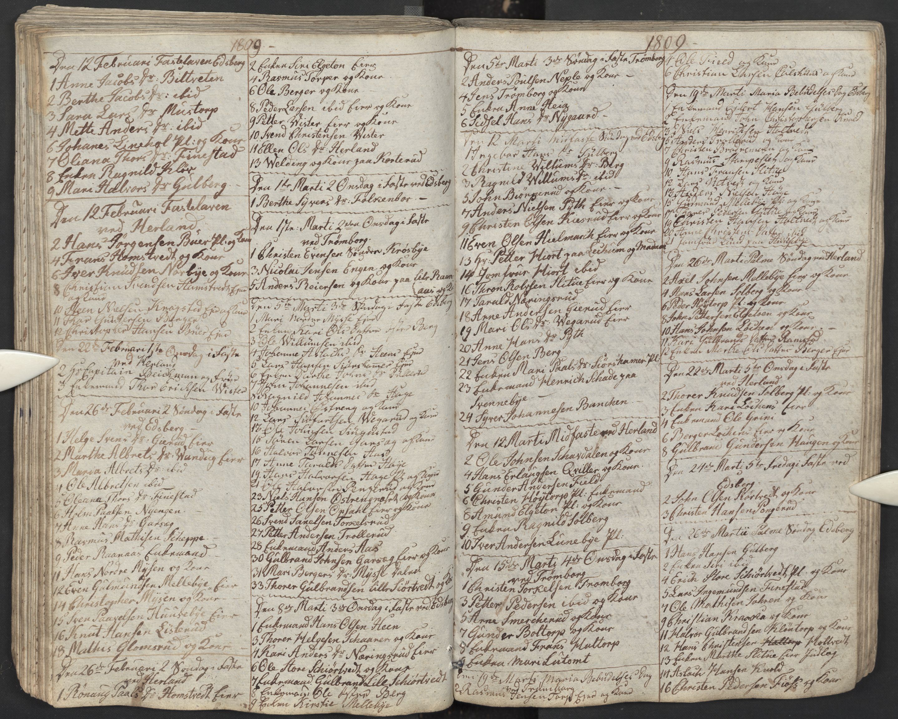 Eidsberg prestekontor Kirkebøker, AV/SAO-A-10905/M/Ma/L0001: Kommunikantprotokoll nr. I 1, 1800-1821