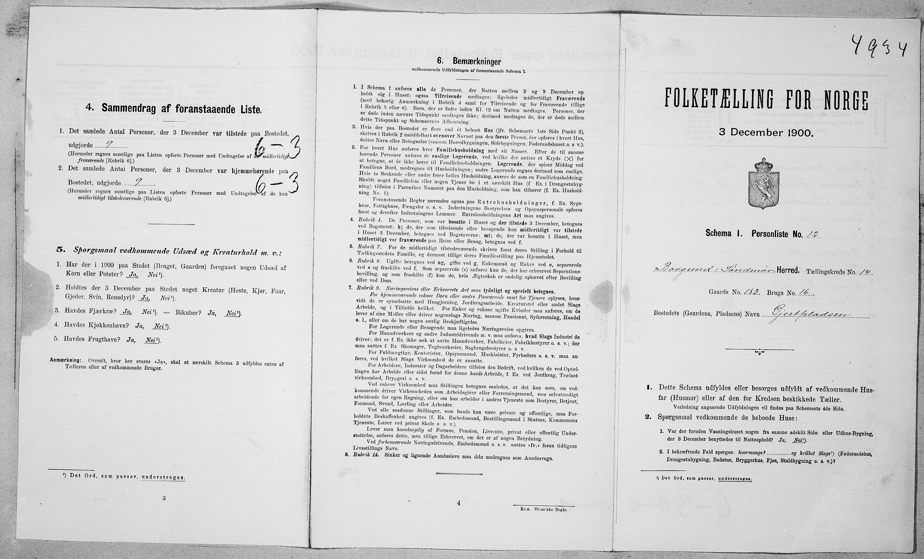 SAT, Folketelling 1900 for 1531 Borgund herred, 1900, s. 1494