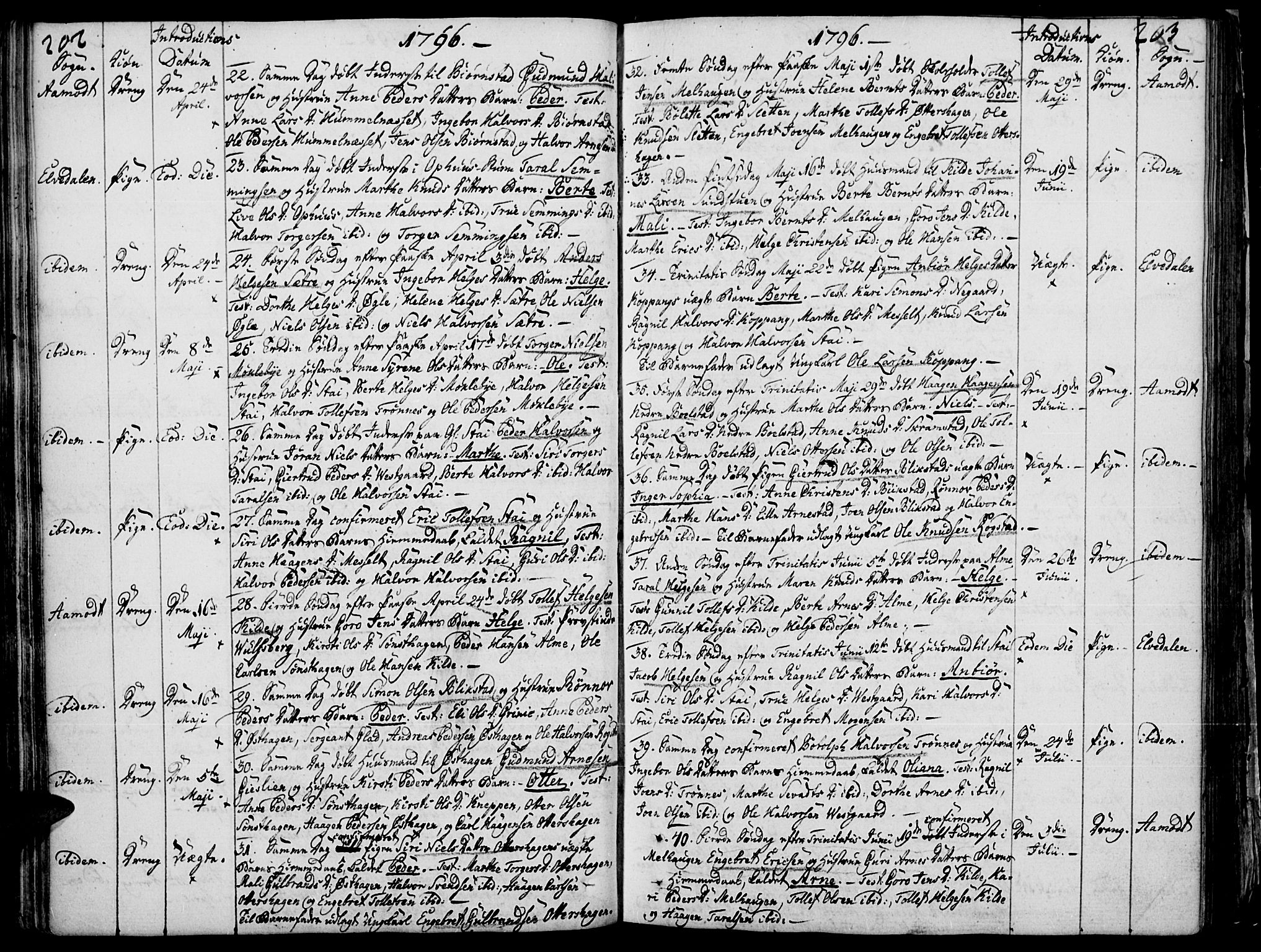 Åmot prestekontor, Hedmark, AV/SAH-PREST-056/H/Ha/Haa/L0003: Ministerialbok nr. 3, 1780-1810, s. 202-203