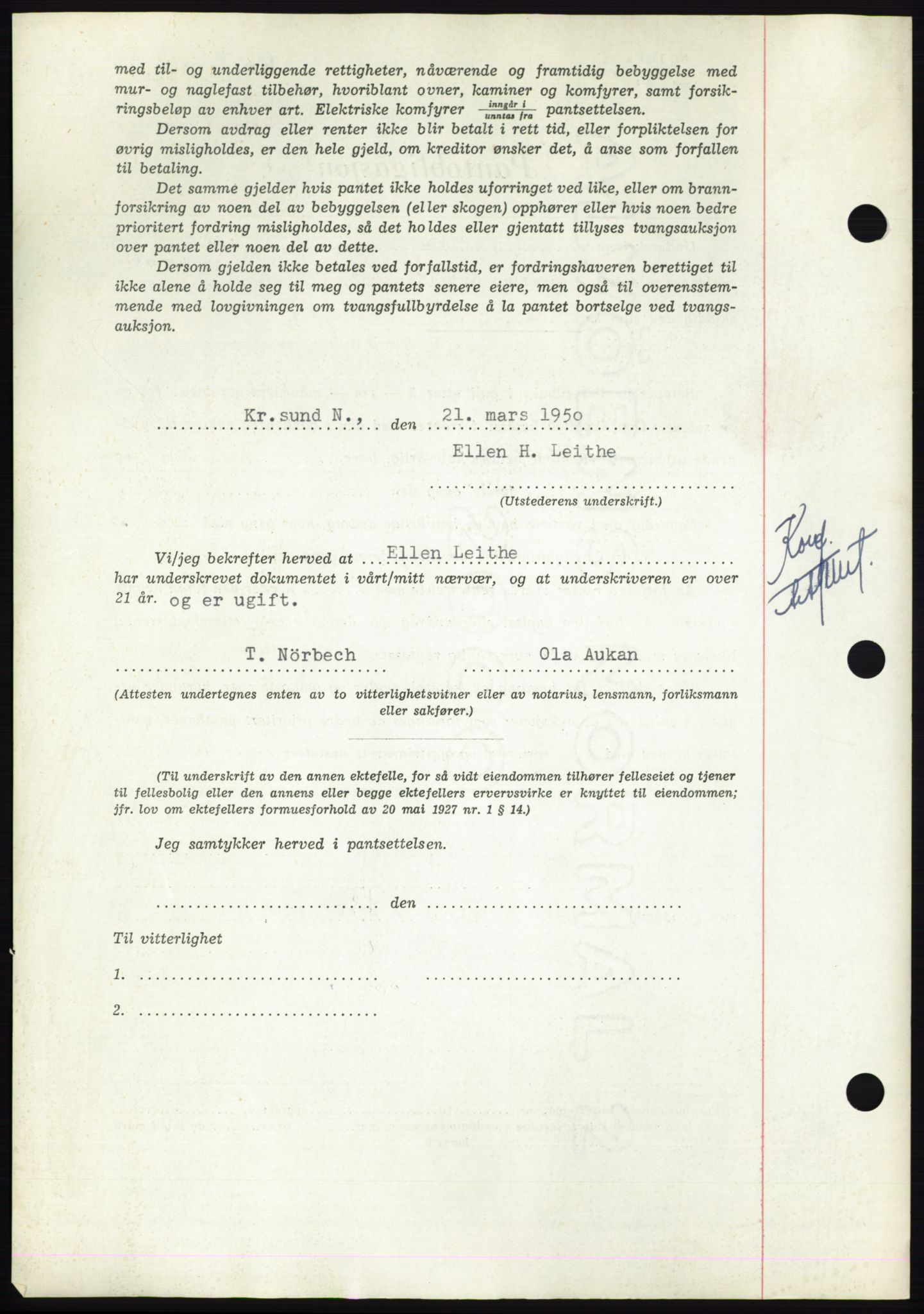 Nordmøre sorenskriveri, AV/SAT-A-4132/1/2/2Ca: Pantebok nr. B105, 1950-1950, Dagboknr: 1972/1950