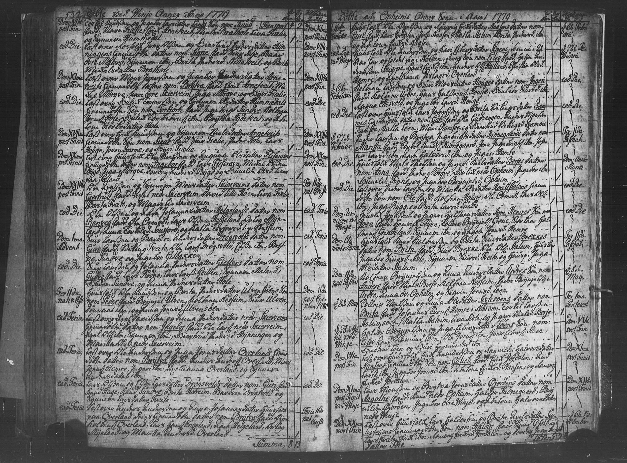 Voss sokneprestembete, AV/SAB-A-79001/H/Haa: Ministerialbok nr. A 8, 1752-1780, s. 532-533