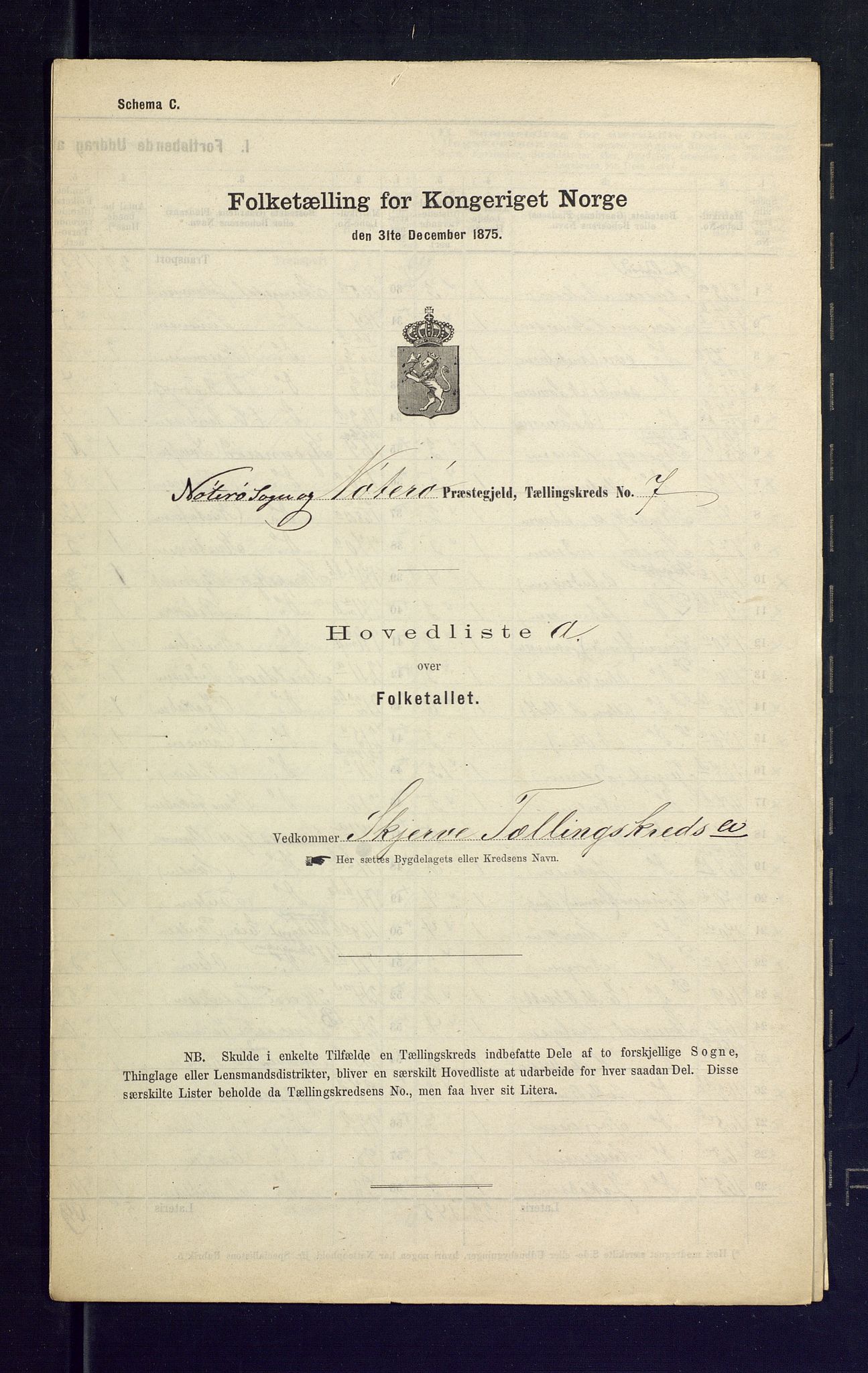 SAKO, Folketelling 1875 for 0722P Nøtterøy prestegjeld, 1875, s. 34