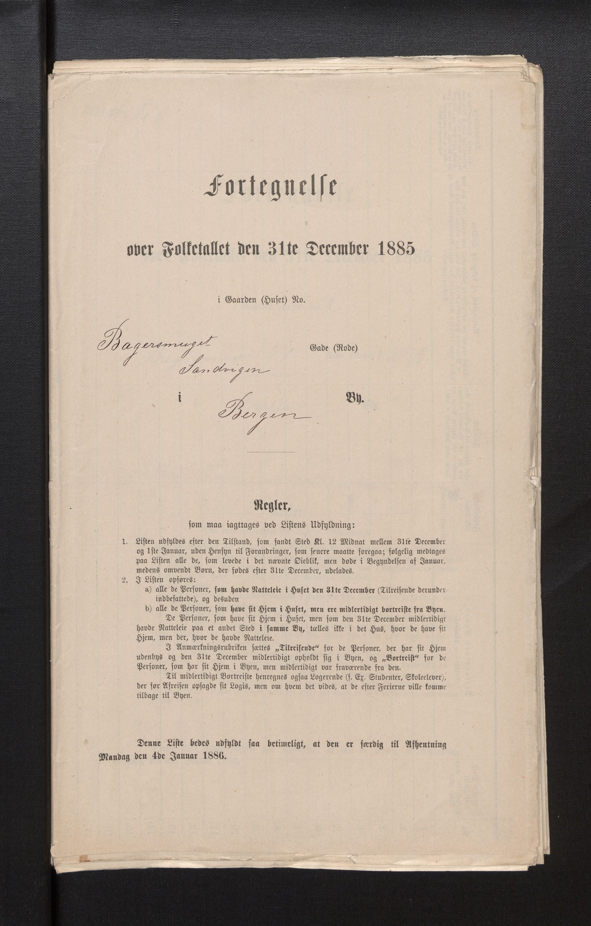 SAB, Folketelling 1885 for 1301 Bergen kjøpstad, 1885, s. 227