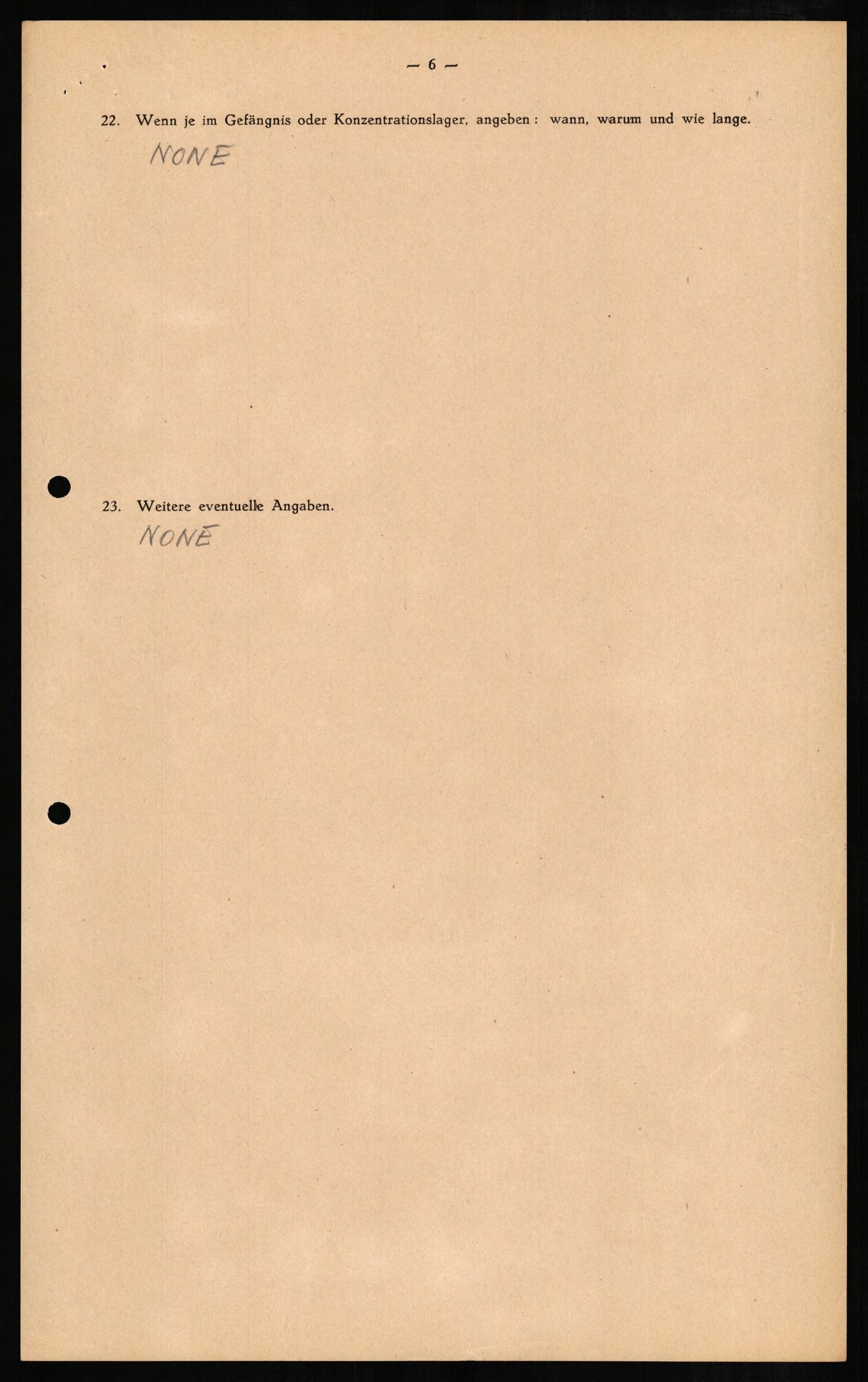 Forsvaret, Forsvarets overkommando II, AV/RA-RAFA-3915/D/Db/L0008: CI Questionaires. Tyske okkupasjonsstyrker i Norge. Tyskere., 1945-1946, s. 72