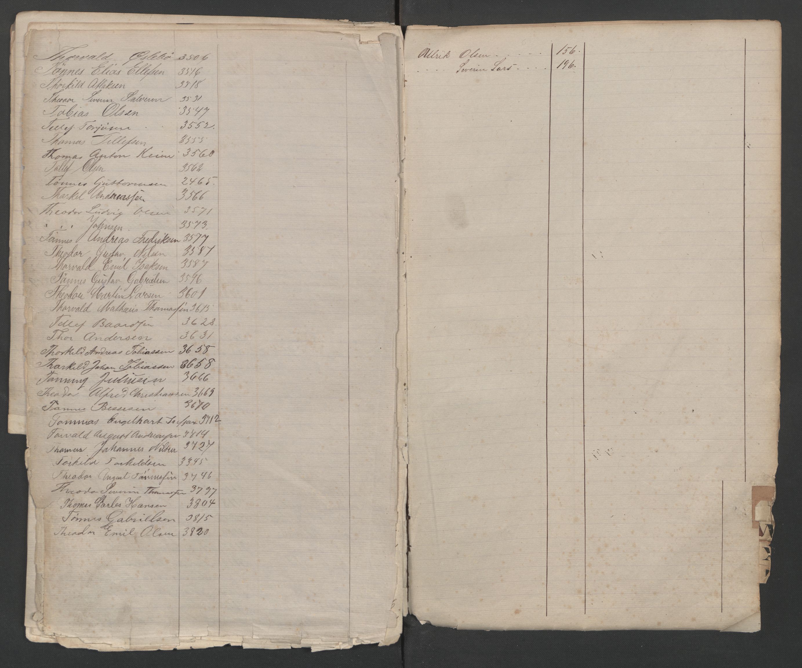 Kristiansand mønstringskrets, AV/SAK-2031-0015/F/Fb/L0014: Register til hovedrulle nr 1-3810, I-21, 1860-1940, s. 42