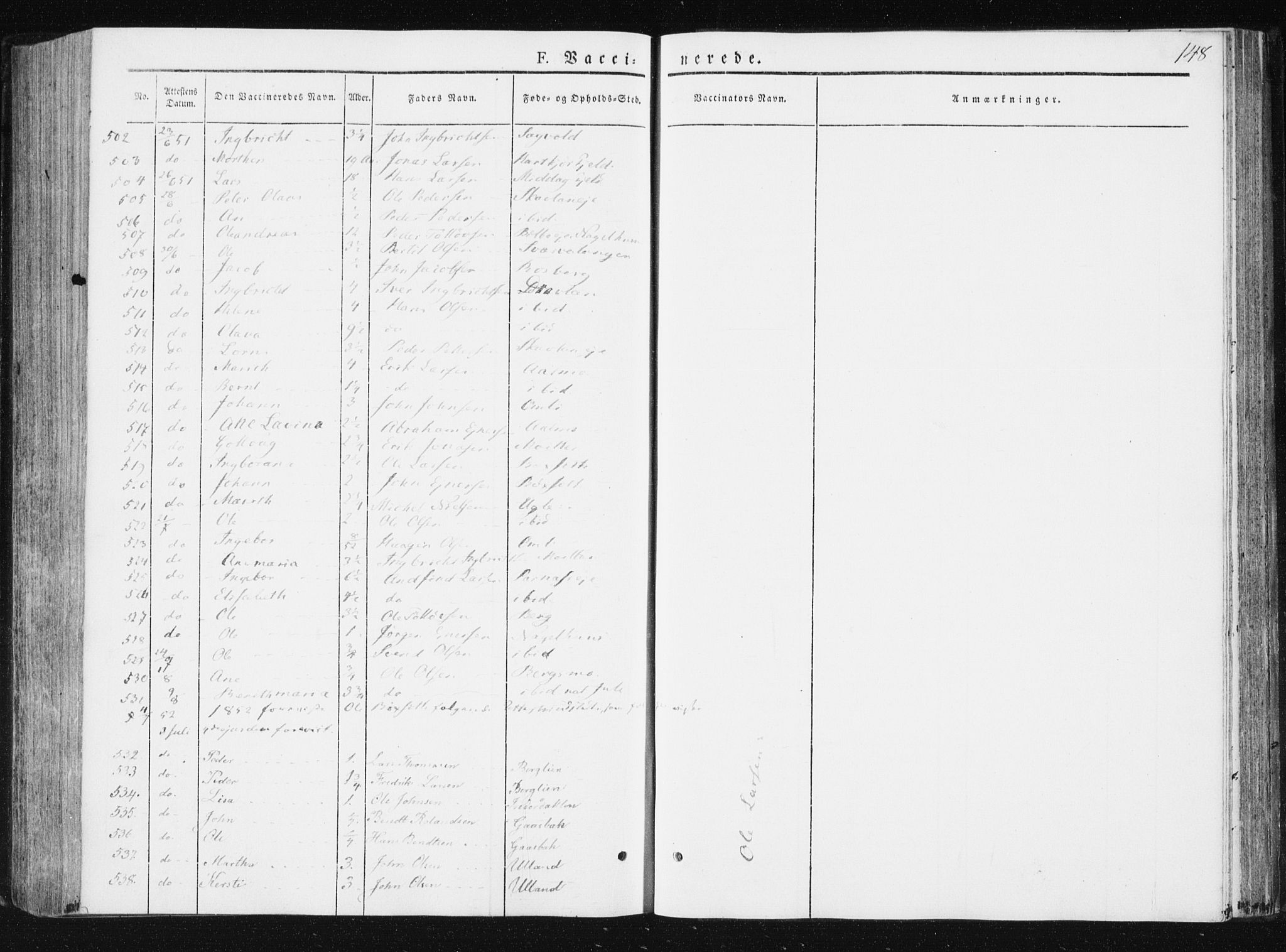 Ministerialprotokoller, klokkerbøker og fødselsregistre - Nord-Trøndelag, SAT/A-1458/749/L0470: Ministerialbok nr. 749A04, 1834-1853, s. 148