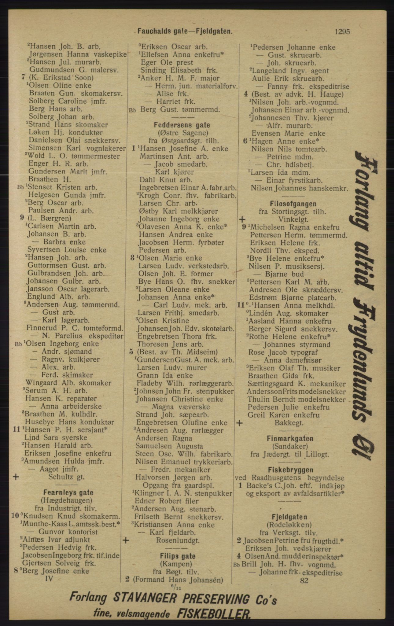 Kristiania/Oslo adressebok, PUBL/-, 1913, s. 1251