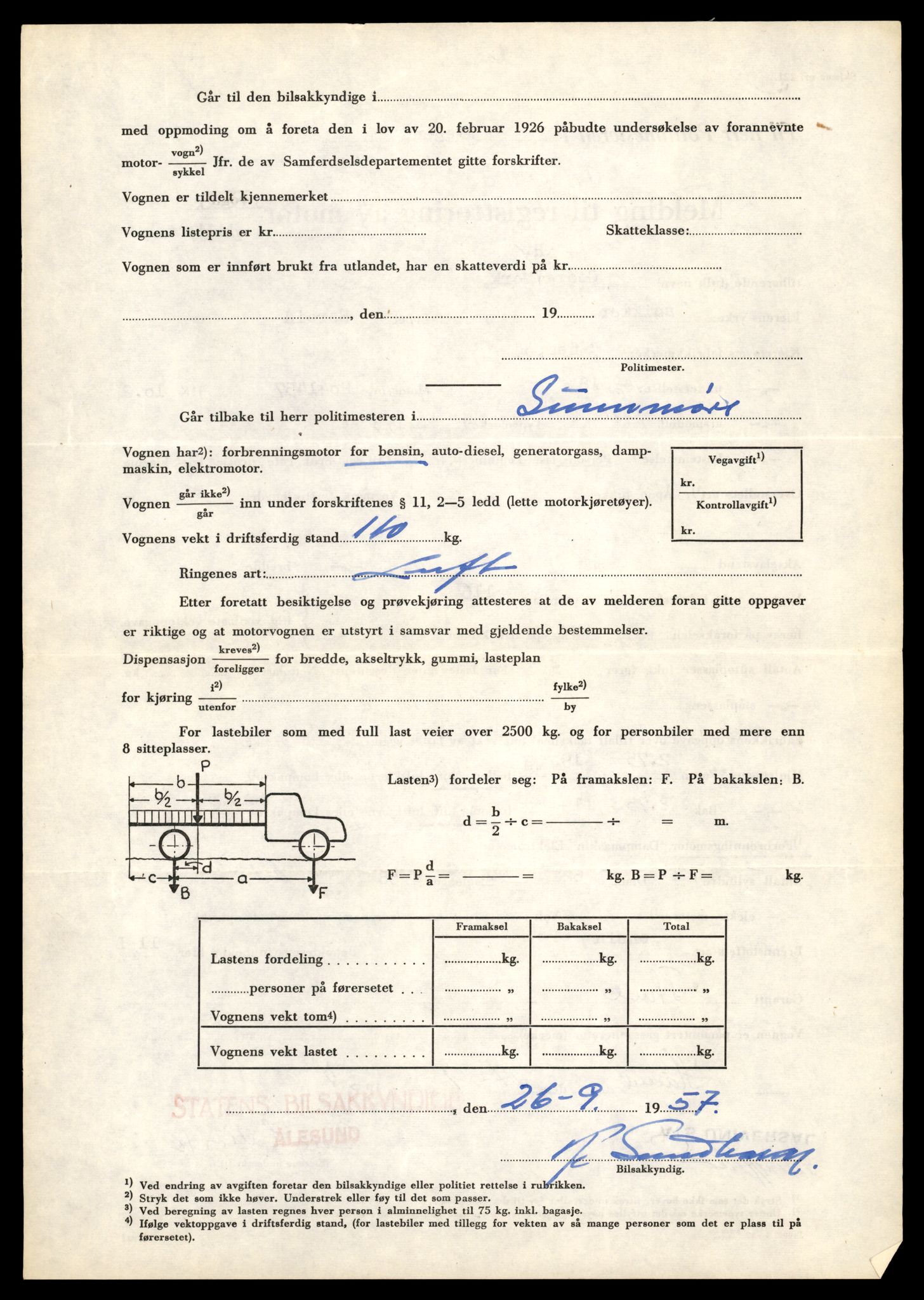 Møre og Romsdal vegkontor - Ålesund trafikkstasjon, AV/SAT-A-4099/F/Fe/L0040: Registreringskort for kjøretøy T 13531 - T 13709, 1927-1998, s. 2852