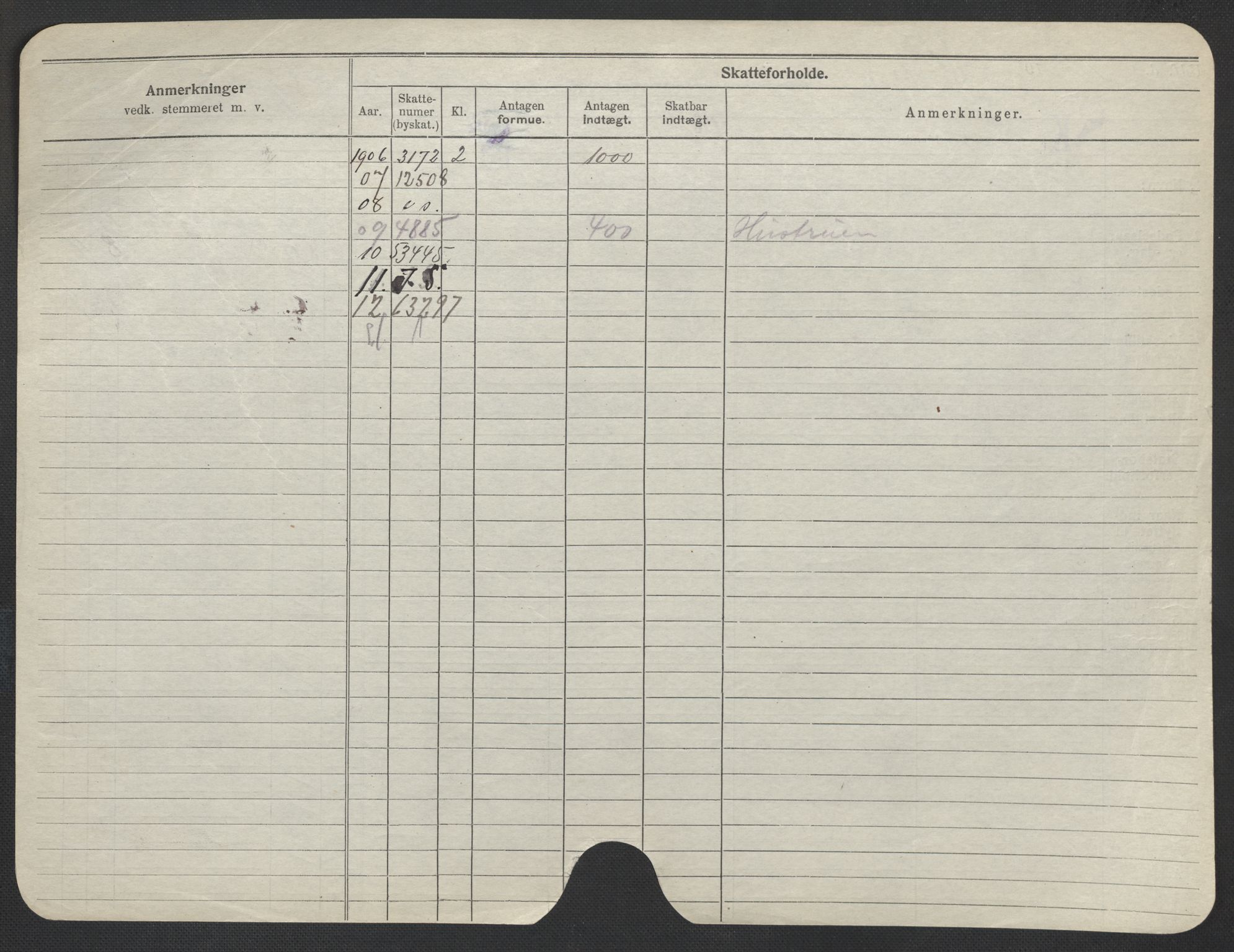 Oslo folkeregister, Registerkort, SAO/A-11715/F/Fa/Fac/L0018: Kvinner, 1906-1914, s. 1074b