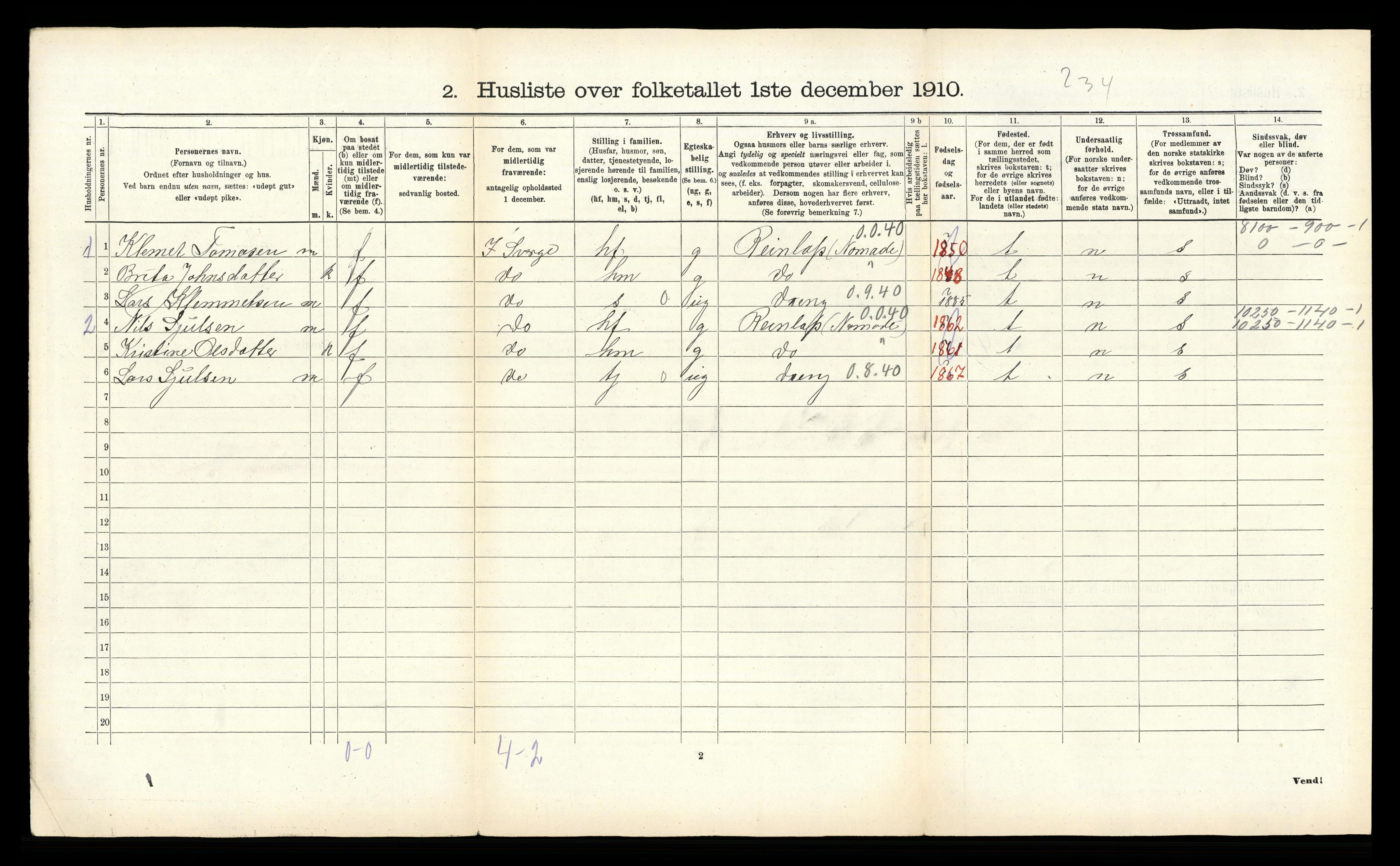 RA, Folketelling 1910 for 1826 Hattfjelldal herred, 1910, s. 82