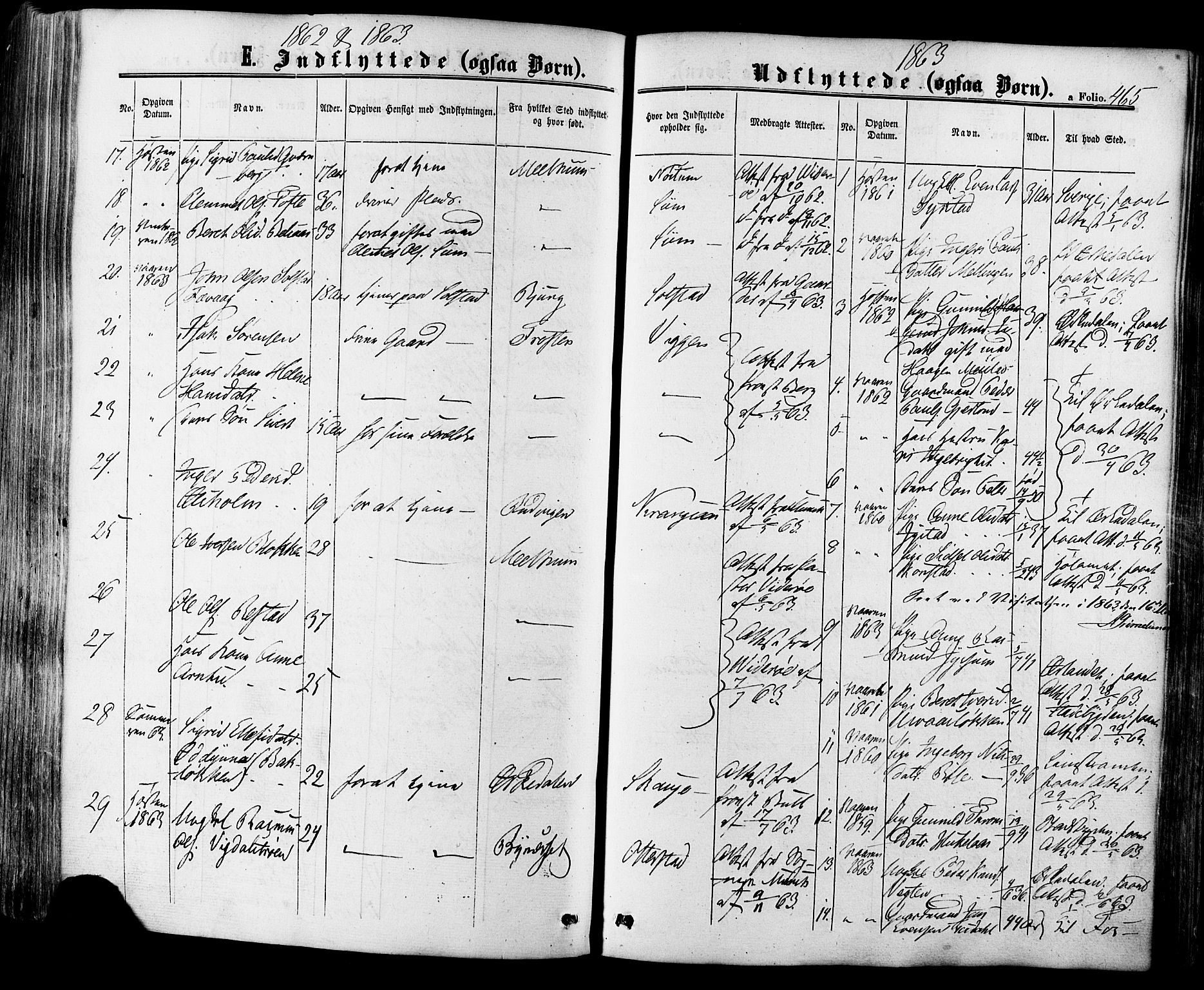 Ministerialprotokoller, klokkerbøker og fødselsregistre - Sør-Trøndelag, SAT/A-1456/665/L0772: Ministerialbok nr. 665A07, 1856-1878, s. 465