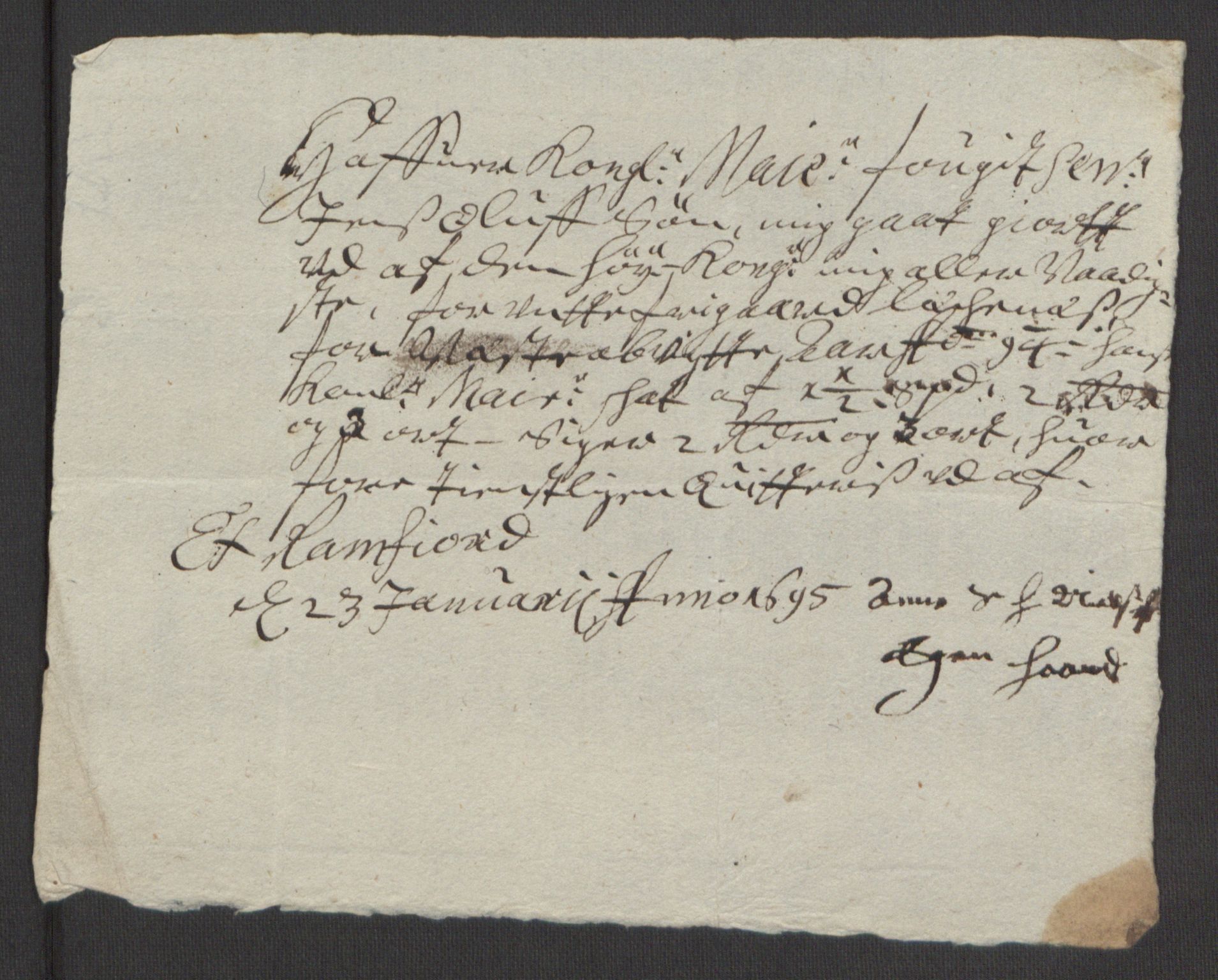 Rentekammeret inntil 1814, Reviderte regnskaper, Fogderegnskap, RA/EA-4092/R64/L4424: Fogderegnskap Namdal, 1692-1695, s. 412
