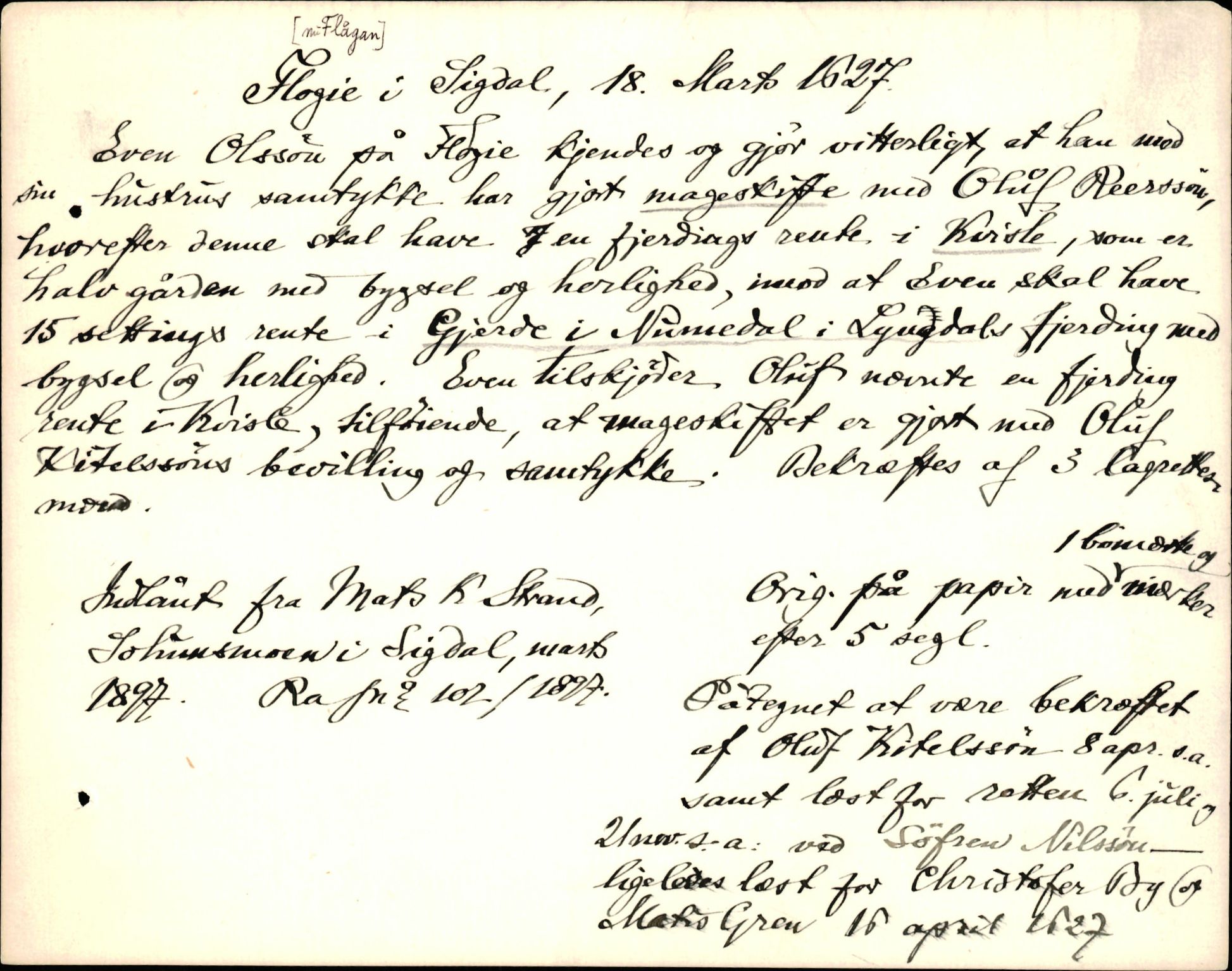 Riksarkivets diplomsamling, AV/RA-EA-5965/F35/F35d/L0003: Innlånte diplomer, seddelregister, 1621-1642, s. 167