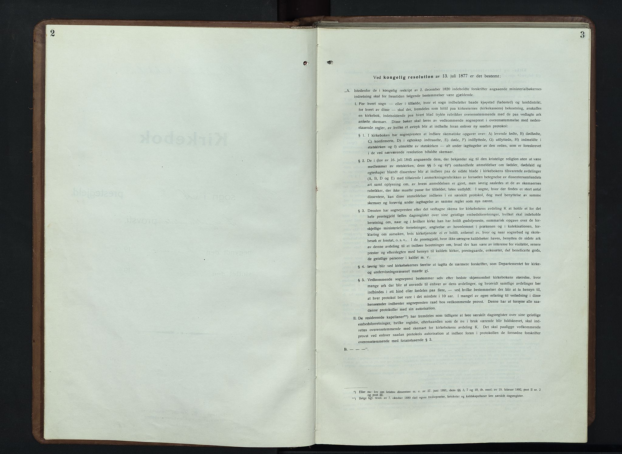 Nord-Fron prestekontor, SAH/PREST-080/H/Ha/Hab/L0007: Klokkerbok nr. 7, 1915-1946, s. 2-3