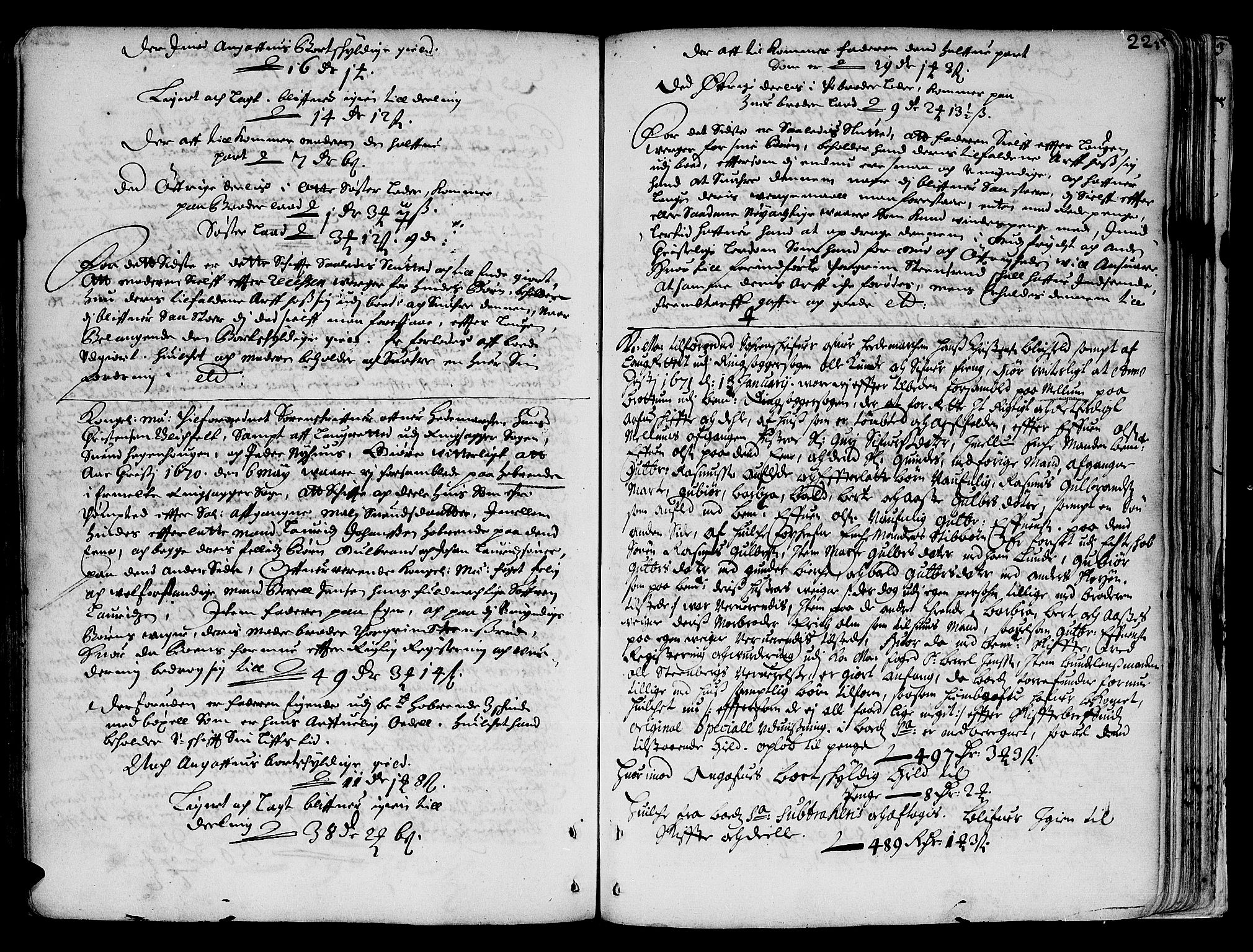 Hedemarken sorenskriveri, SAH/TING-034/J/Ja/L0001: Skifteprotokoll, 1662-1673, s. 223b-224a
