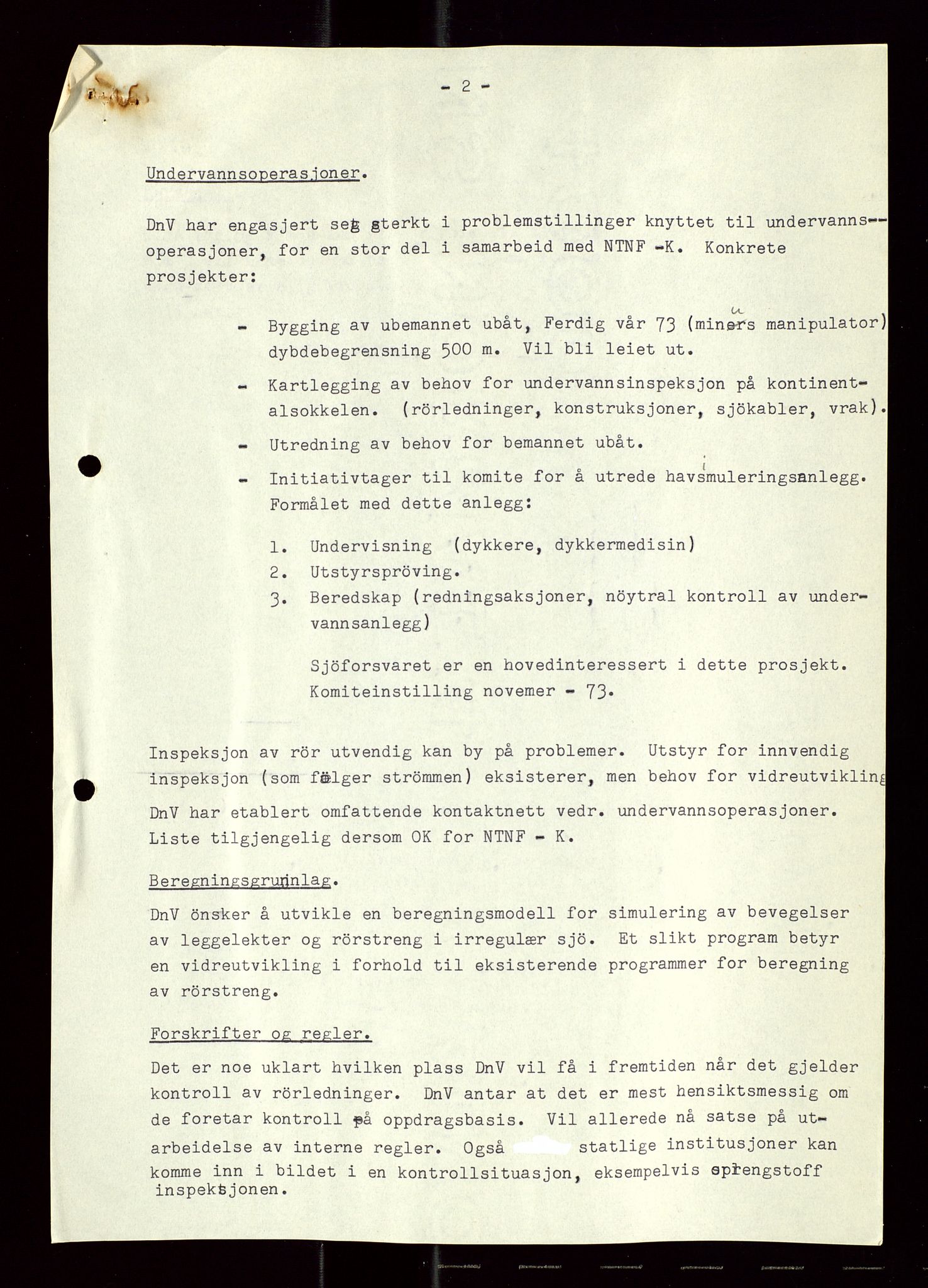 Industridepartementet, Oljekontoret, AV/SAST-A-101348/Di/L0003: DWP, møtereferater, 1972-1974, s. 133