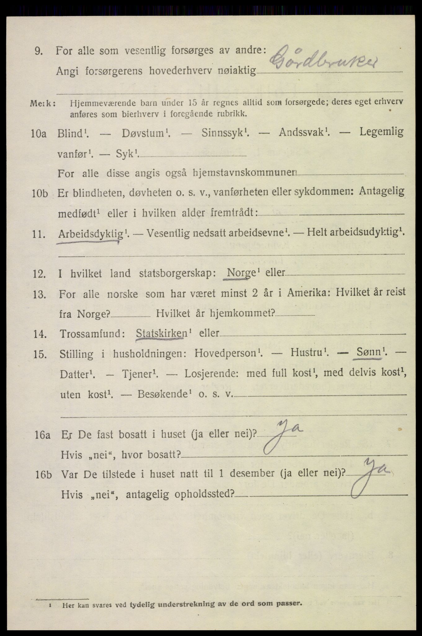 SAH, Folketelling 1920 for 0525 Biri herred, 1920, s. 2908