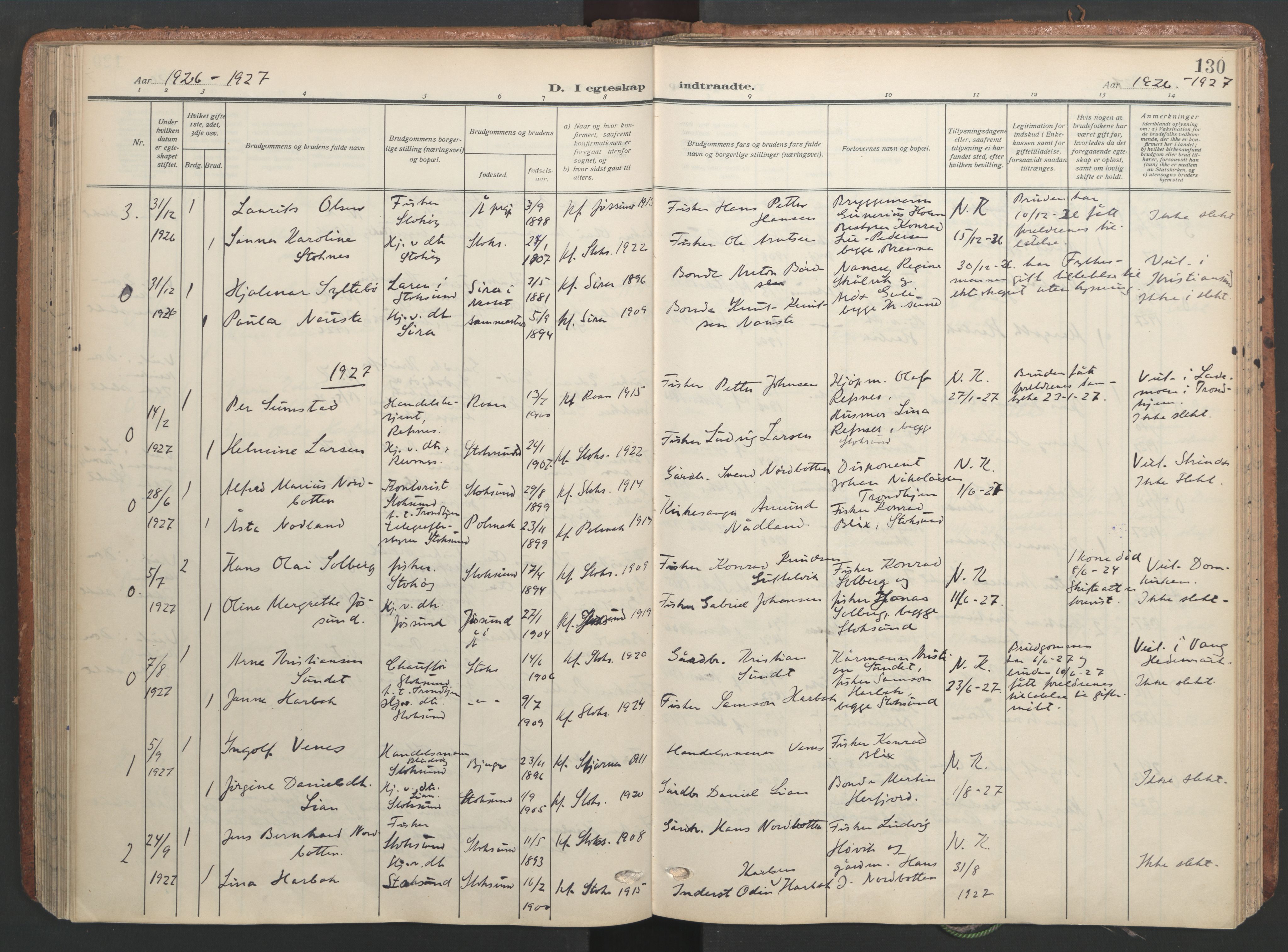 Ministerialprotokoller, klokkerbøker og fødselsregistre - Sør-Trøndelag, AV/SAT-A-1456/656/L0694: Ministerialbok nr. 656A03, 1914-1931, s. 130