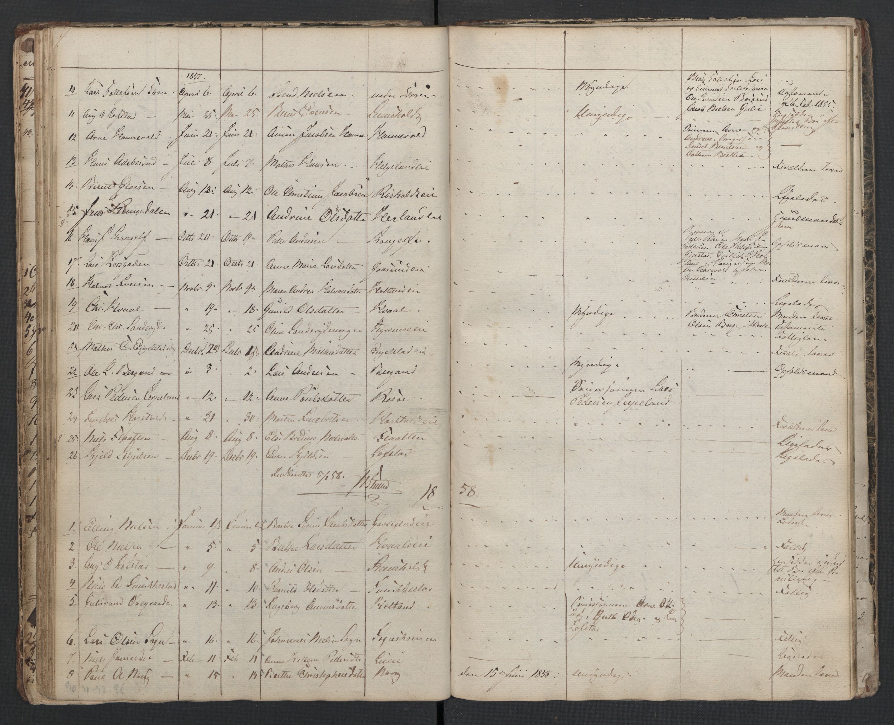 Lardal lensmannskontor, AV/SAKO-A-539/H/Ha/L0001: Dødsfallsprotokoll, 1833-1876