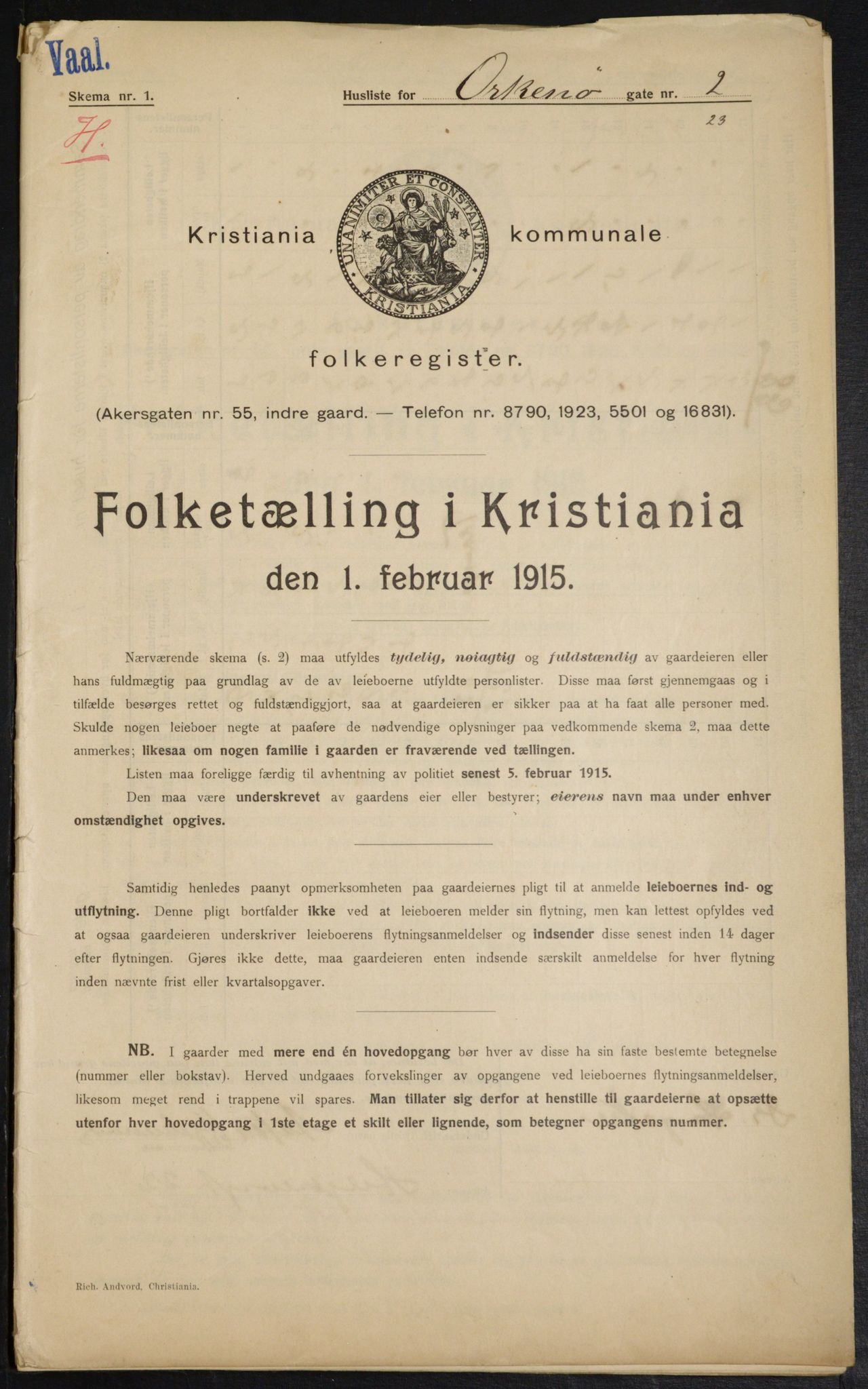 OBA, Kommunal folketelling 1.2.1915 for Kristiania, 1915, s. 75382
