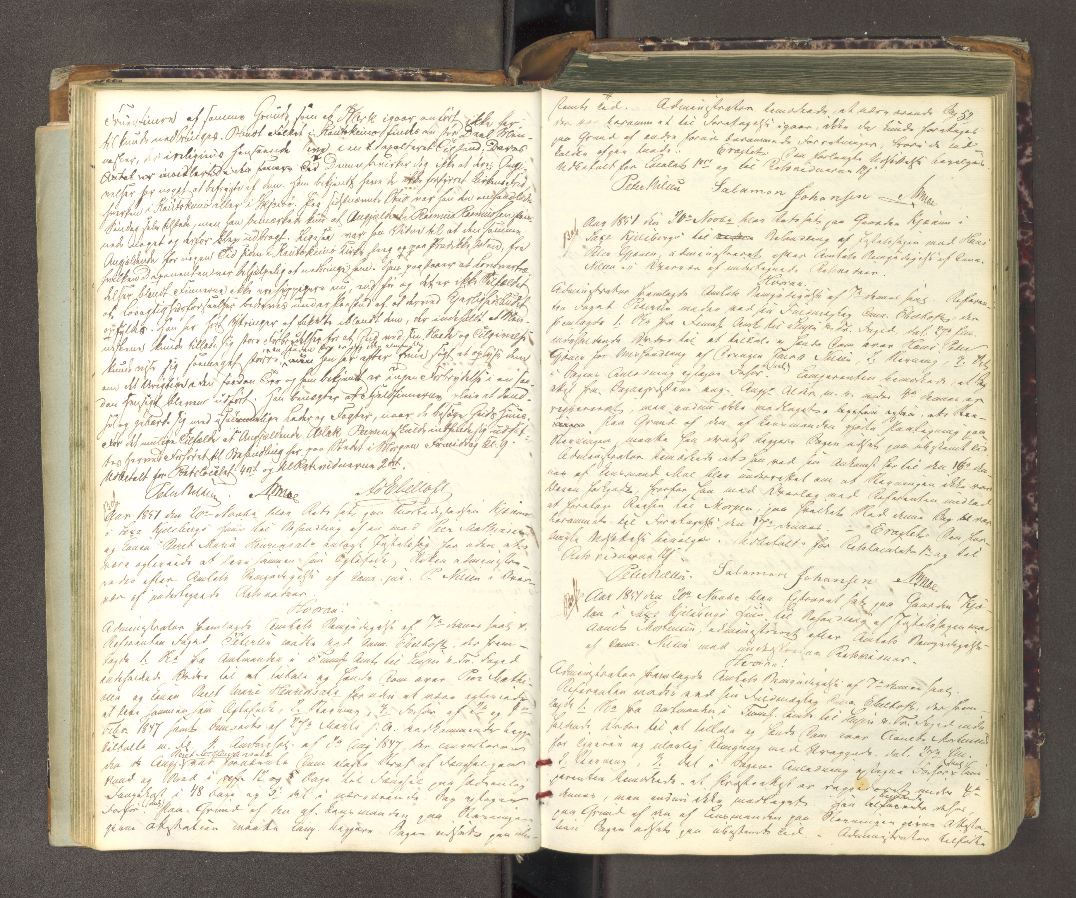 Tromsø sorenskriveri 1855-, AV/SATØ-S-0050/F/Fe/L0124: Ekstrarettsprotokoll med register, 1851-1858, s. 51b-52a