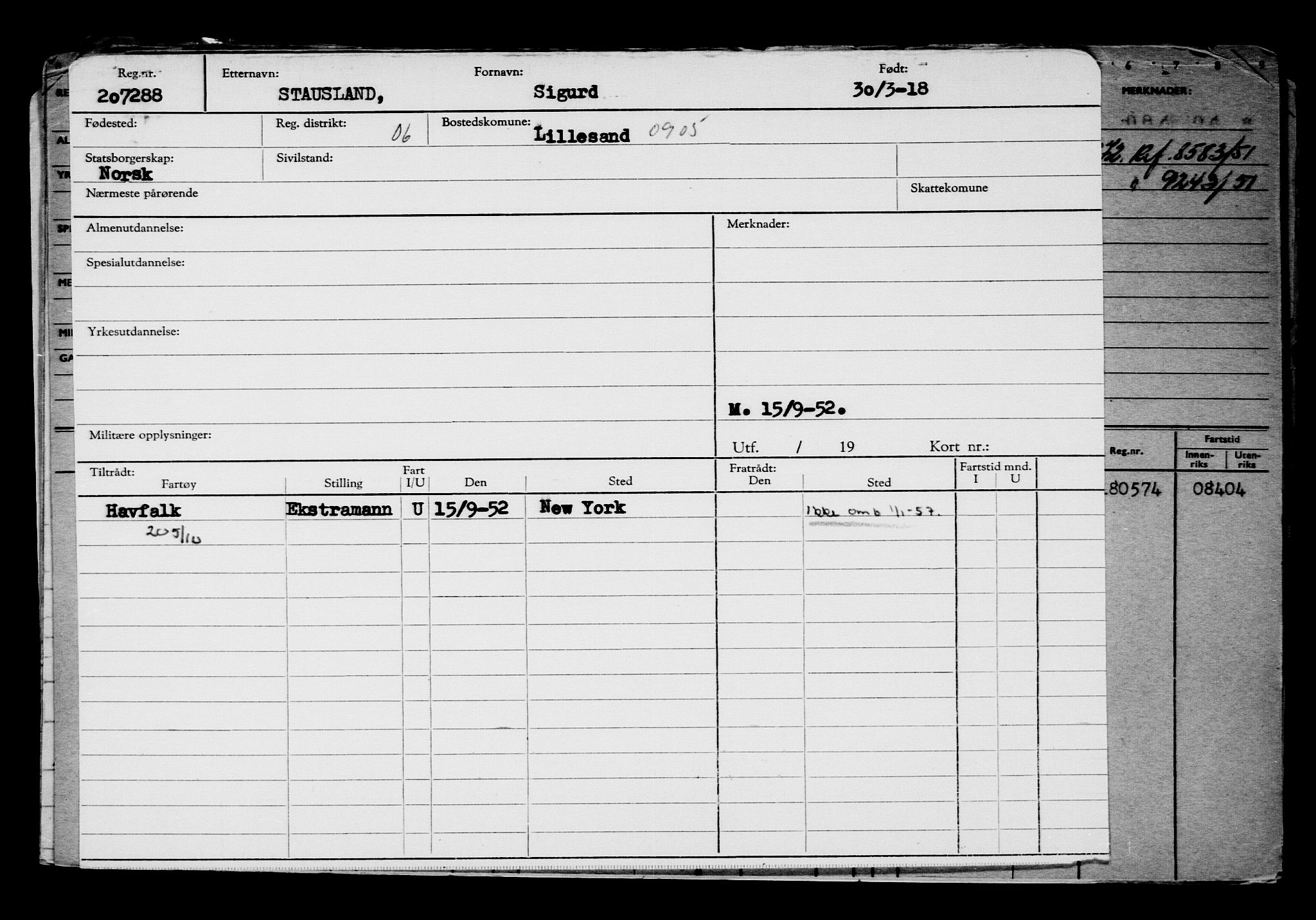 Direktoratet for sjømenn, RA/S-3545/G/Gb/L0156: Hovedkort, 1918, s. 723