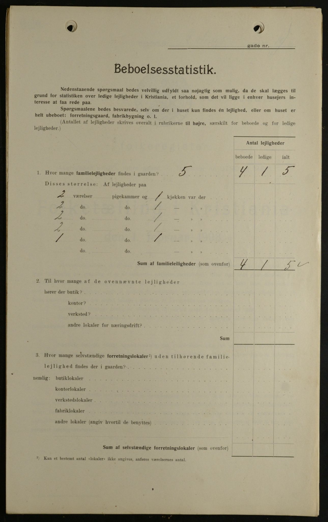 OBA, Kommunal folketelling 1.2.1908 for Kristiania kjøpstad, 1908, s. 20037