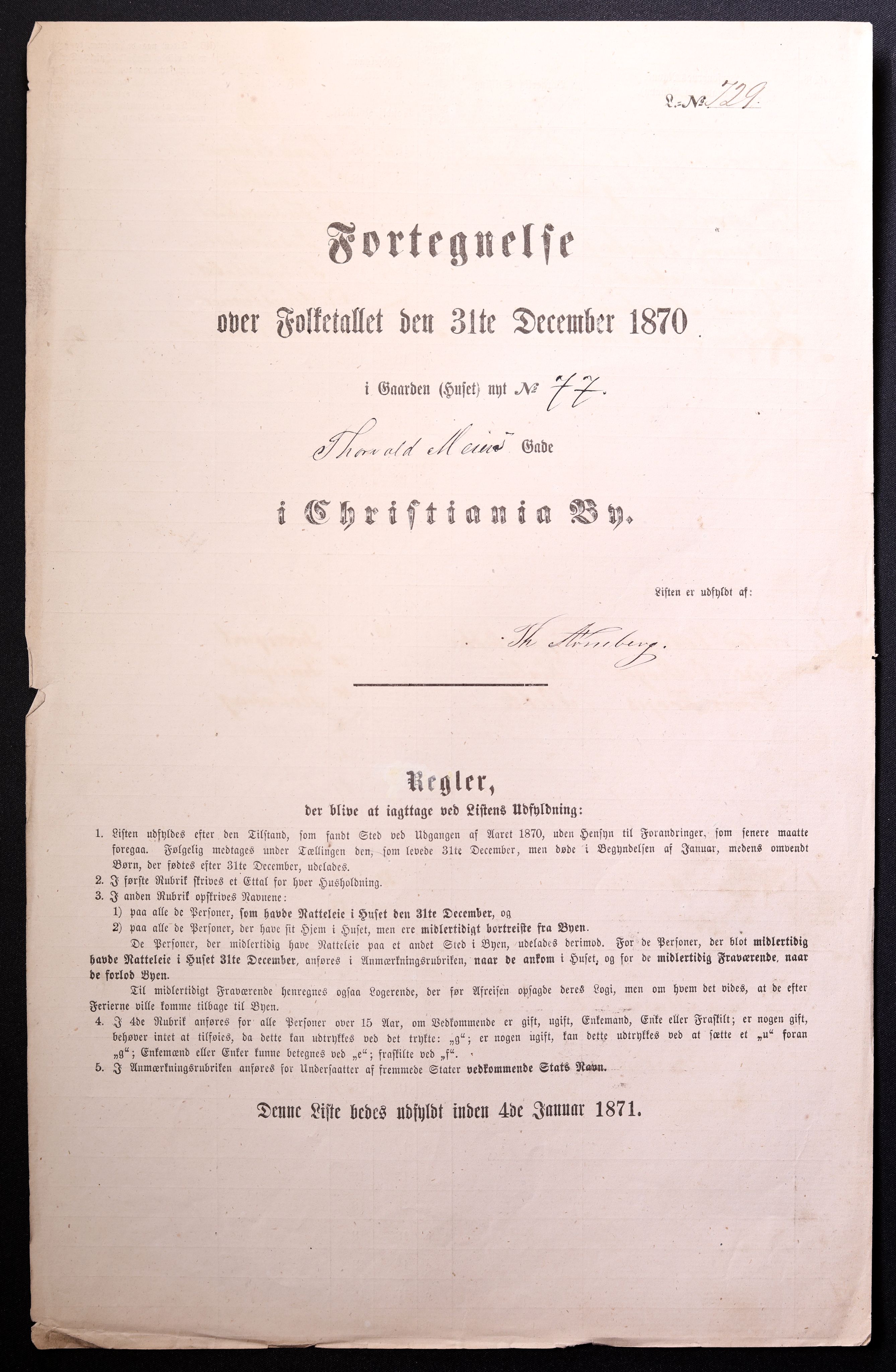 RA, Folketelling 1870 for 0301 Kristiania kjøpstad, 1870, s. 4271