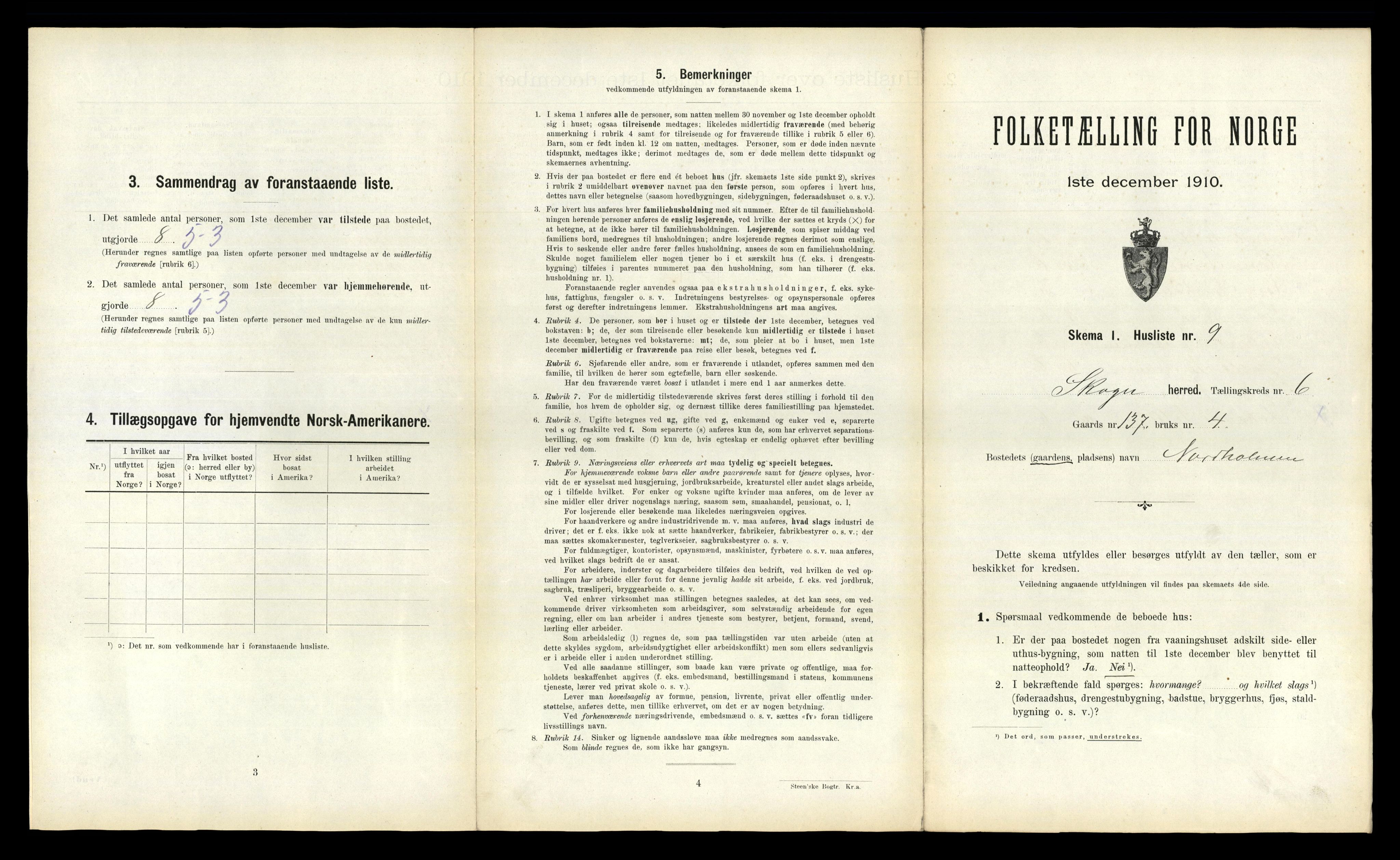 RA, Folketelling 1910 for 1719 Skogn herred, 1910, s. 1050