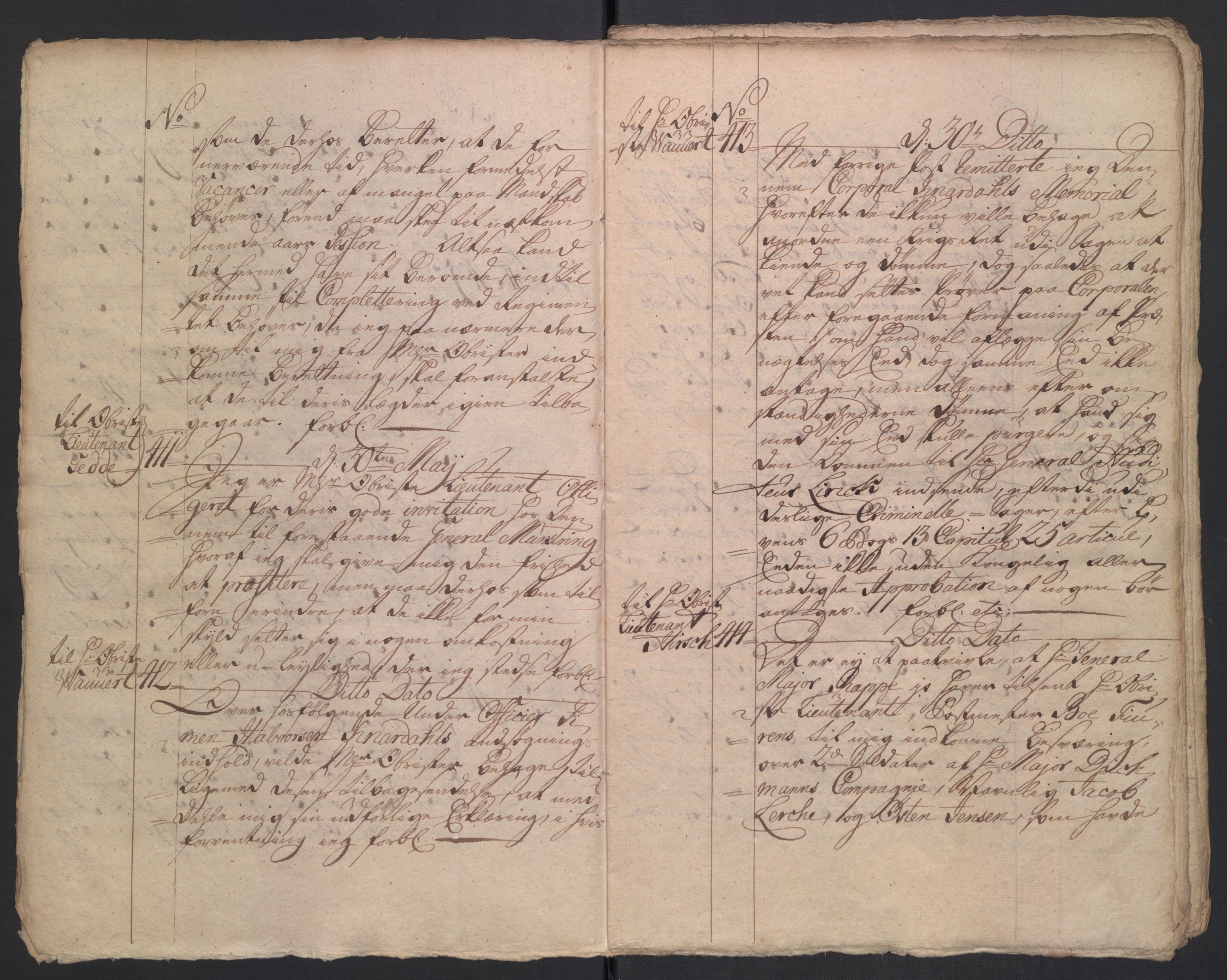 Kommanderende general (KG I) med Det norske krigsdirektorium, AV/RA-EA-5419/B/L0019: Kommanderende generals konsepter, 1739