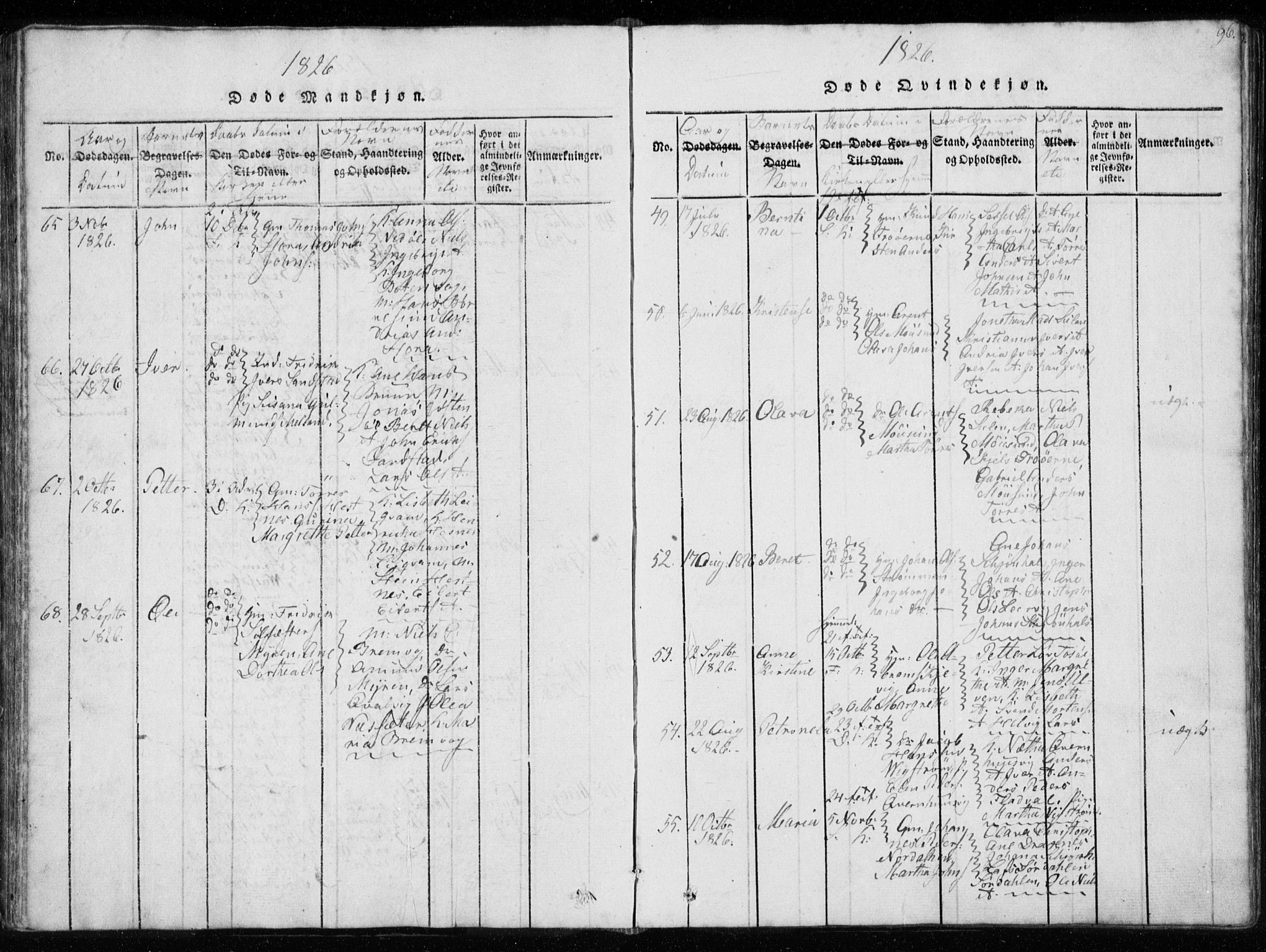 Ministerialprotokoller, klokkerbøker og fødselsregistre - Sør-Trøndelag, SAT/A-1456/634/L0527: Ministerialbok nr. 634A03, 1818-1826, s. 96