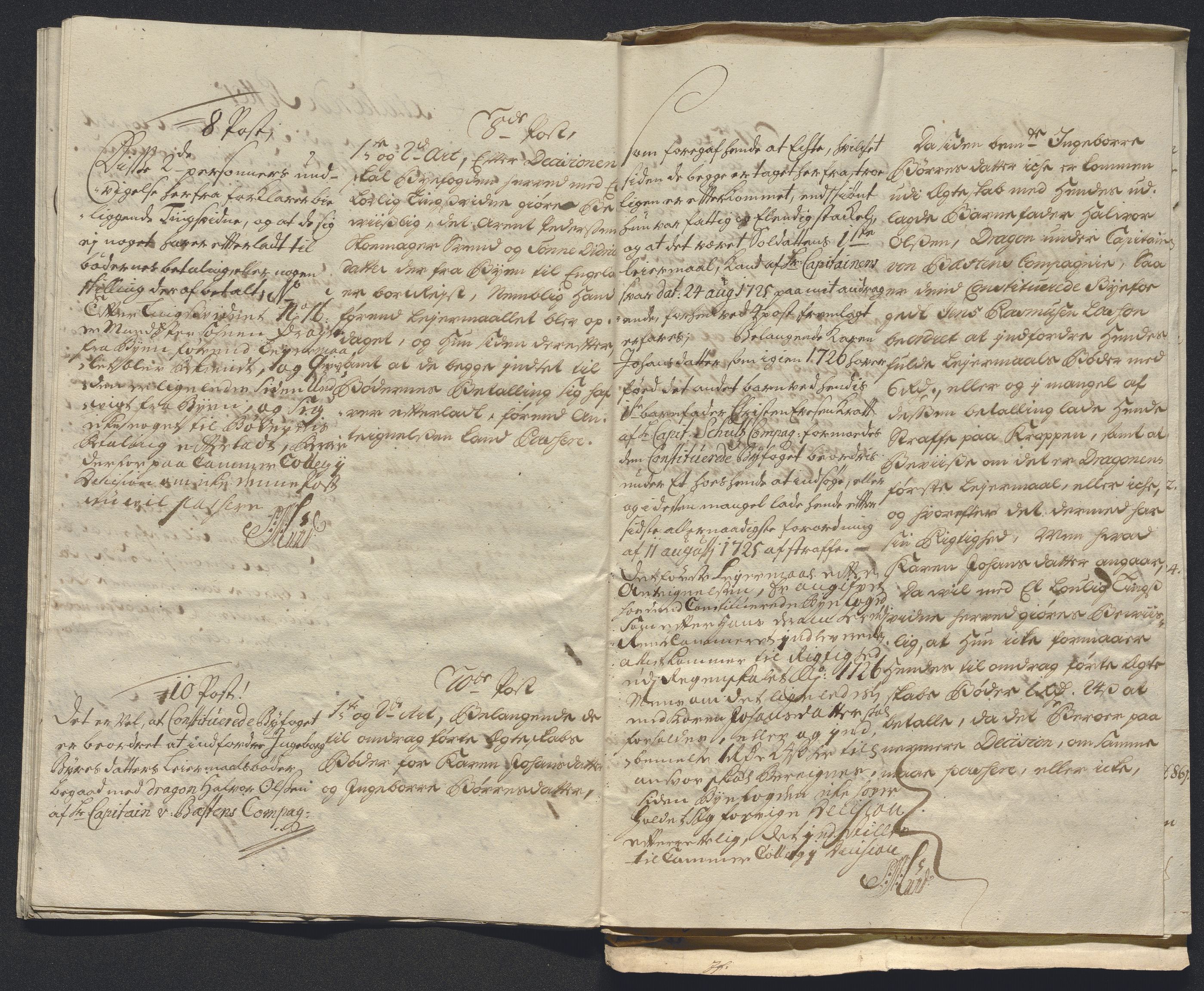 Rentekammeret inntil 1814, Reviderte regnskaper, Byregnskaper, AV/RA-EA-4066/R/Rm/L0286: [M19] Sikt og sakefall, 1719-1727, s. 445