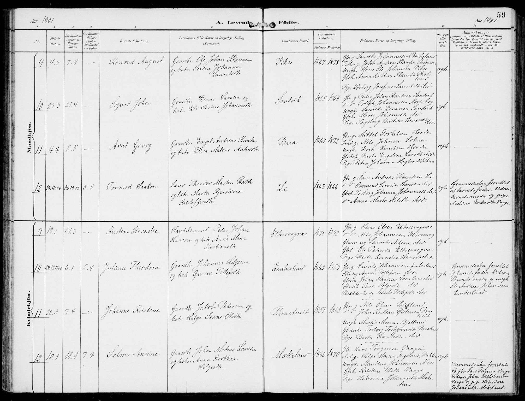 Sveio Sokneprestembete, AV/SAB-A-78501/H/Haa: Ministerialbok nr. B  3, 1894-1906, s. 59
