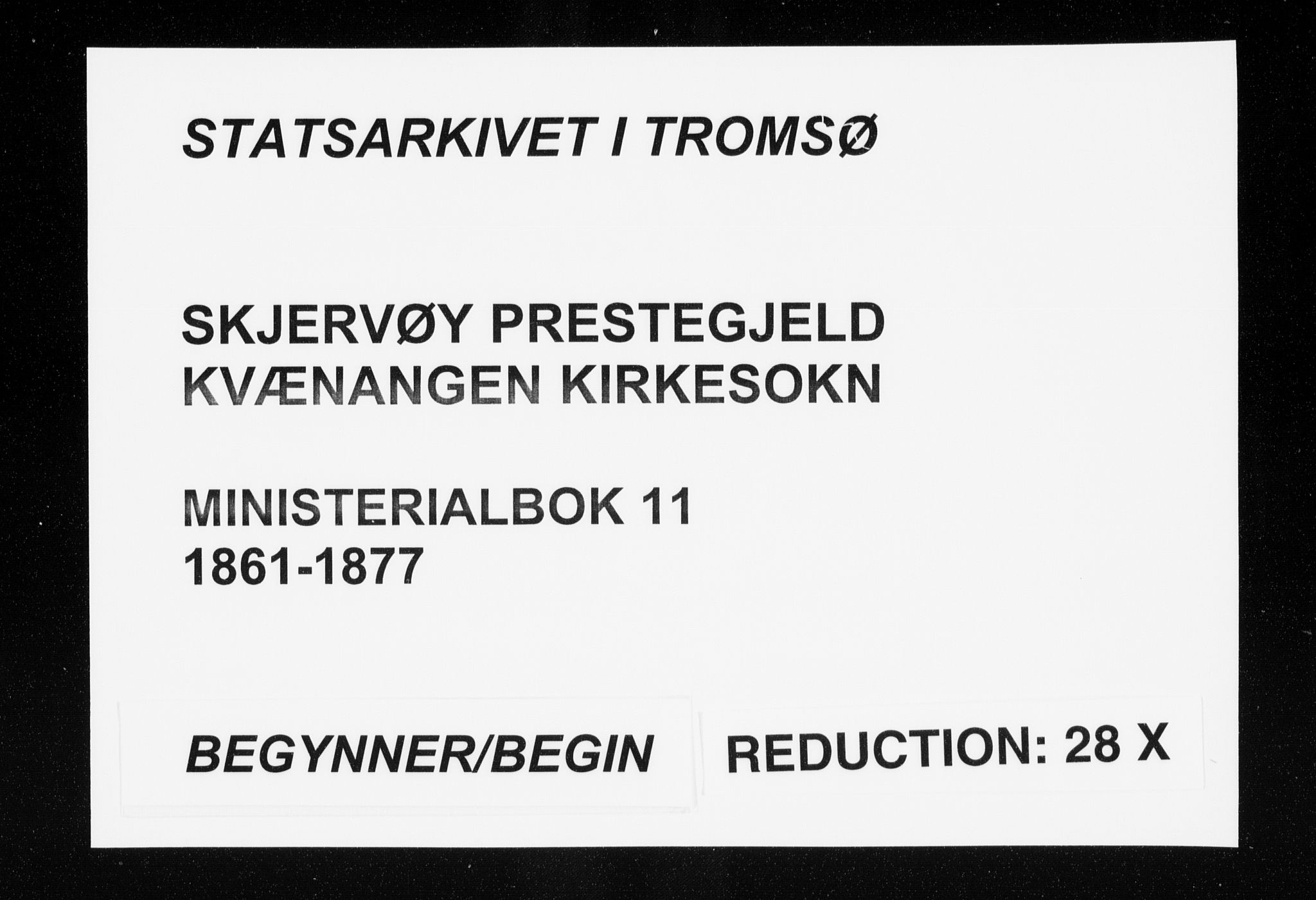 Skjervøy sokneprestkontor, SATØ/S-1300/H/Ha/Haa/L0011kirke: Ministerialbok nr. 11, 1861-1877