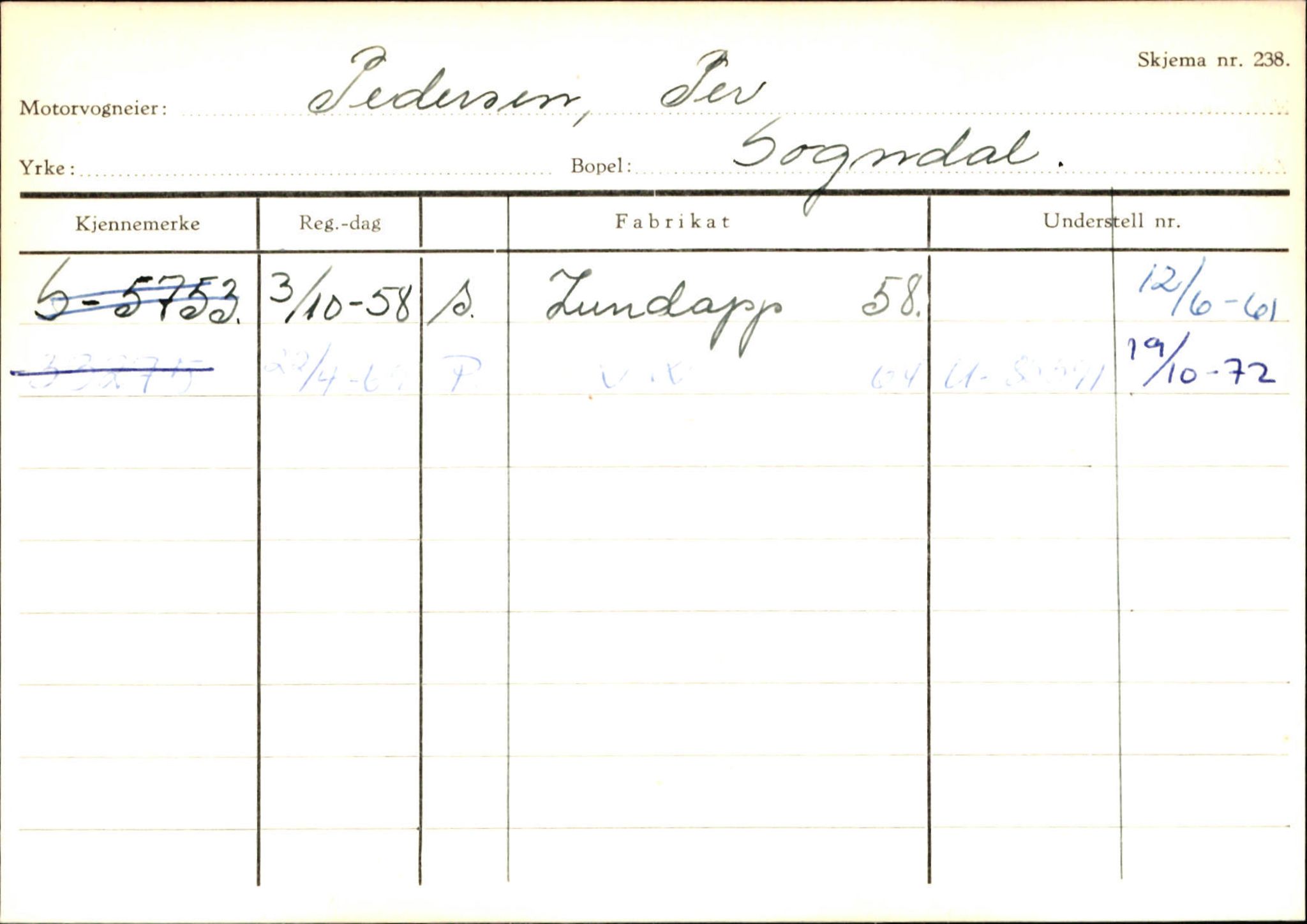 Statens vegvesen, Sogn og Fjordane vegkontor, SAB/A-5301/4/F/L0124: Eigarregister Sogndal A-U, 1945-1975, s. 1979