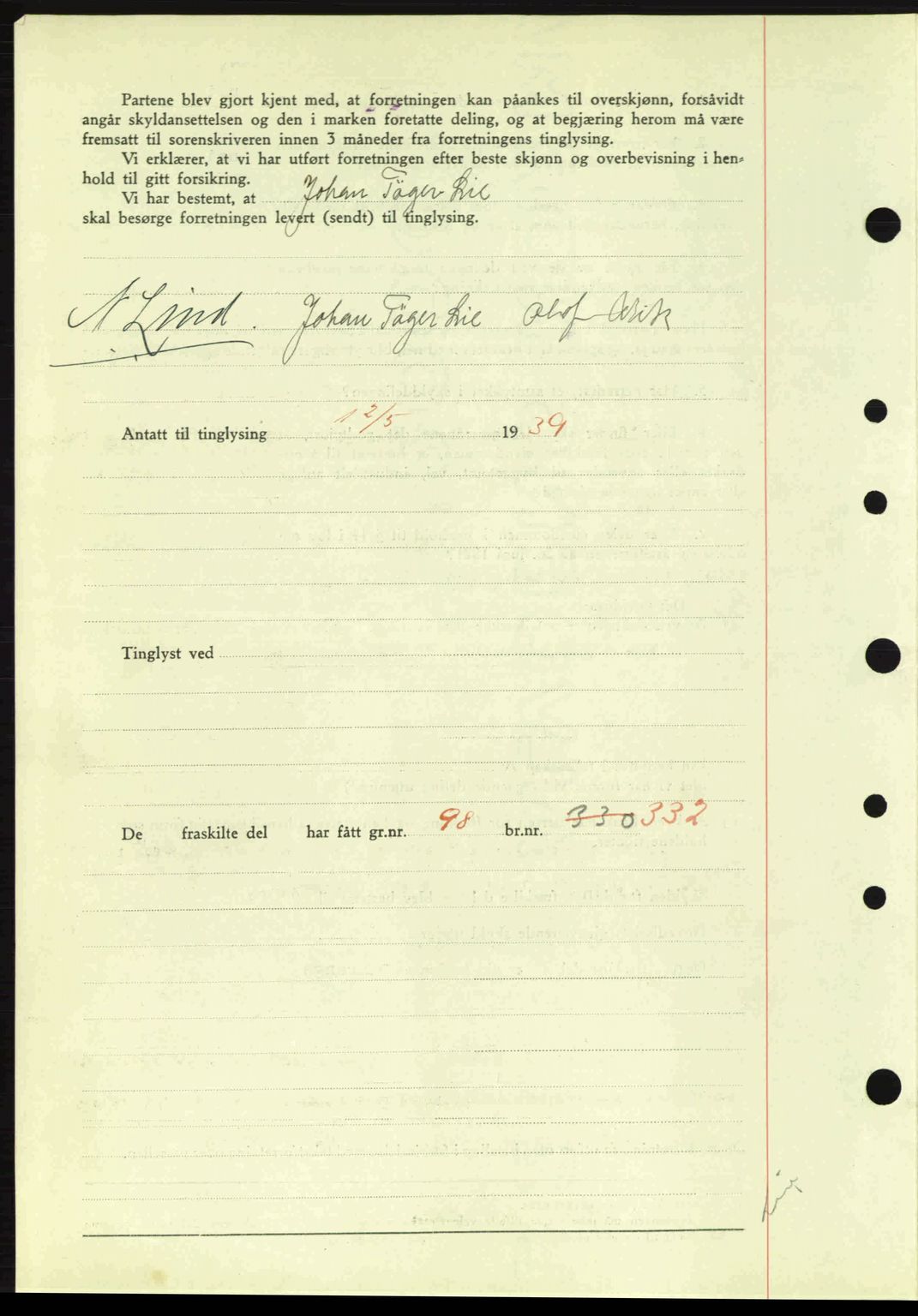 Idd og Marker sorenskriveri, AV/SAO-A-10283/G/Gb/Gbb/L0003: Pantebok nr. A3, 1938-1939, Dagboknr: 645/1939