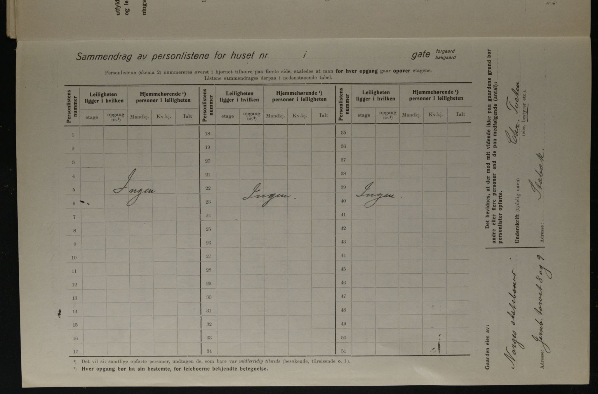 OBA, Kommunal folketelling 1.12.1923 for Kristiania, 1923, s. 52582