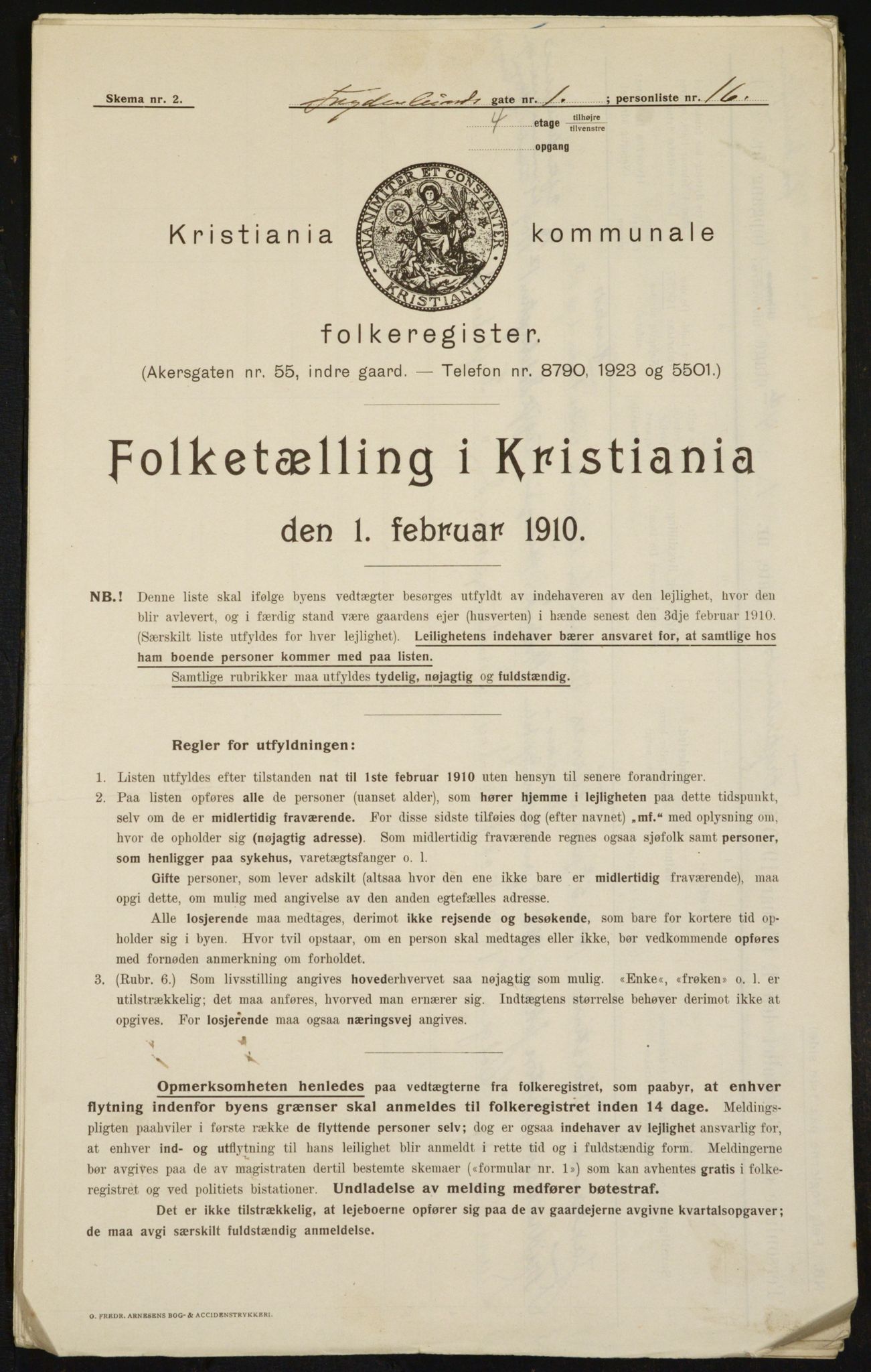 OBA, Kommunal folketelling 1.2.1910 for Kristiania, 1910, s. 26173