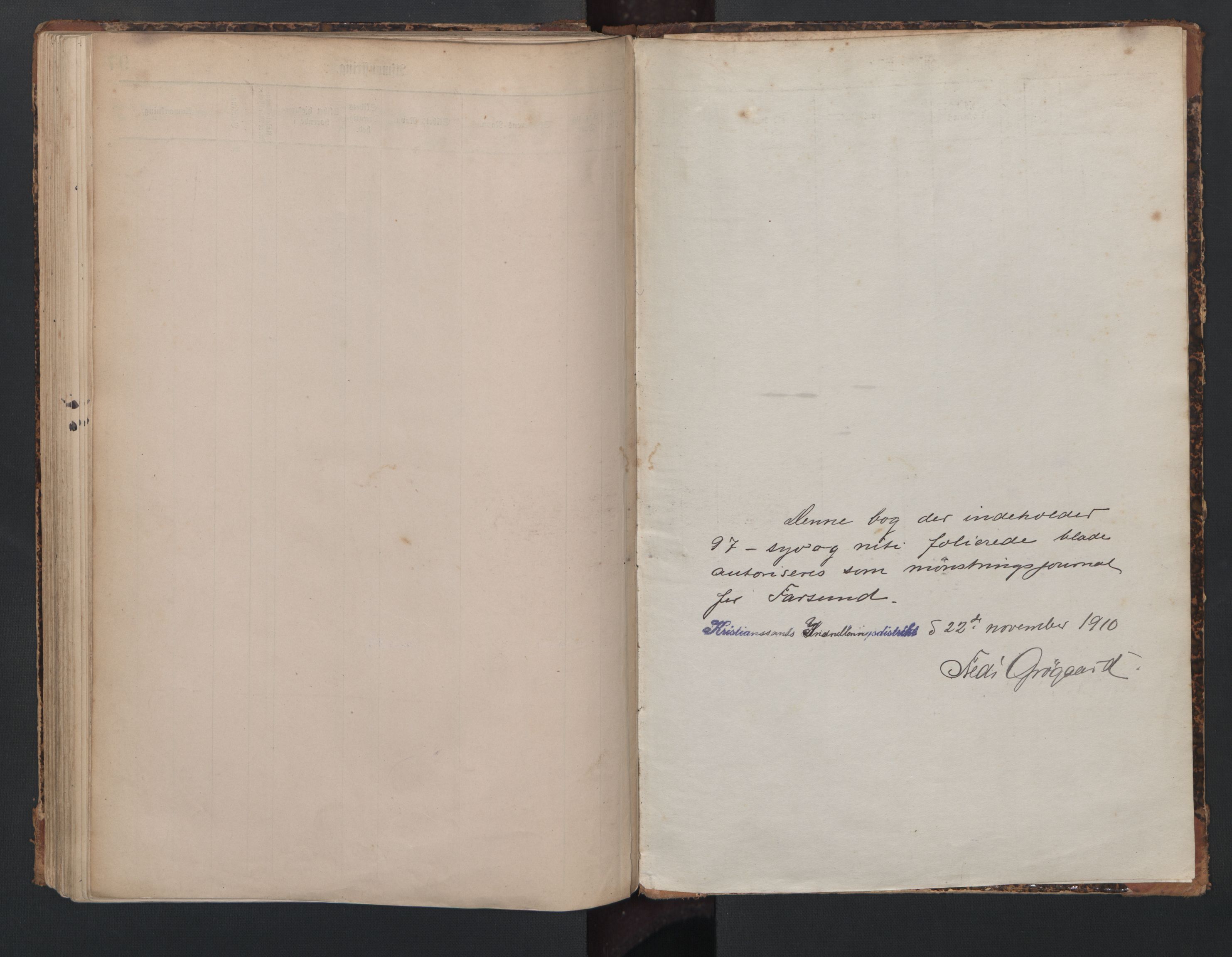 Farsund mønstringskrets, AV/SAK-2031-0017/G/Ga/L0001: På- og avmønstringsjournal, Z-19, 1911-1949, s. 92