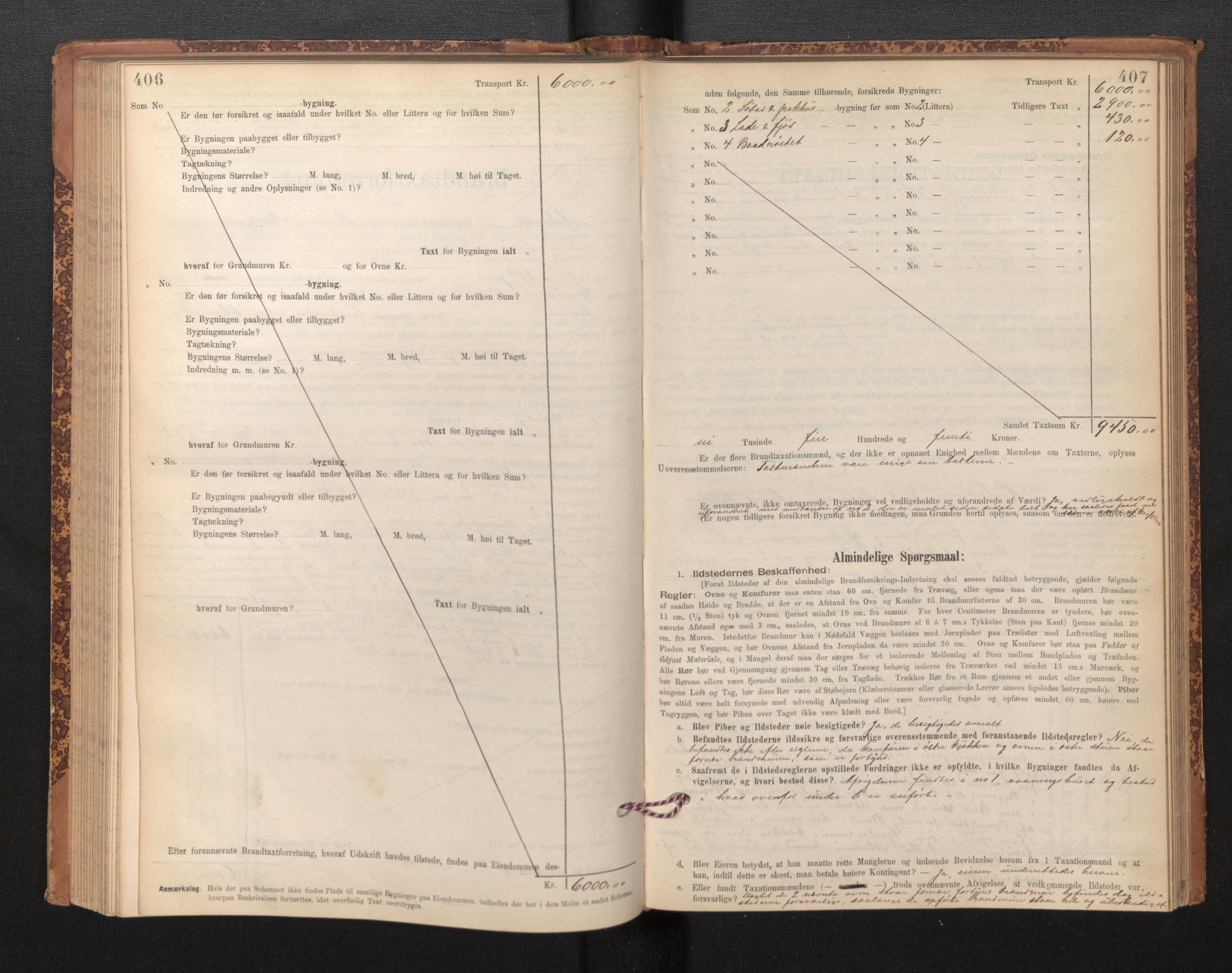 Lensmannen i Askvoll, AV/SAB-A-26301/0012/L0004: Branntakstprotokoll, skjematakst og liste over branntakstmenn, 1895-1932, s. 406-407