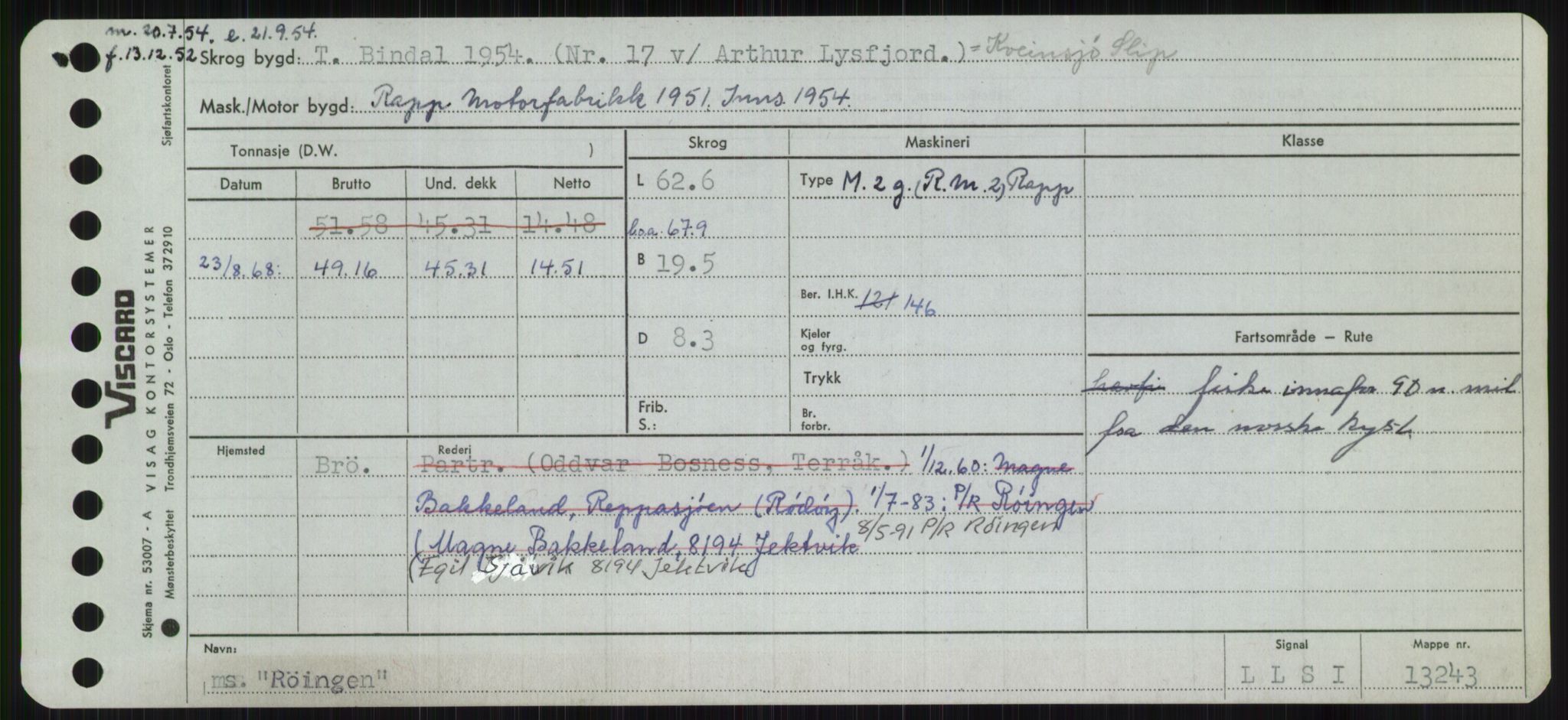 Sjøfartsdirektoratet med forløpere, Skipsmålingen, RA/S-1627/H/Ha/L0004/0002: Fartøy, Mas-R / Fartøy, Odin-R, s. 977