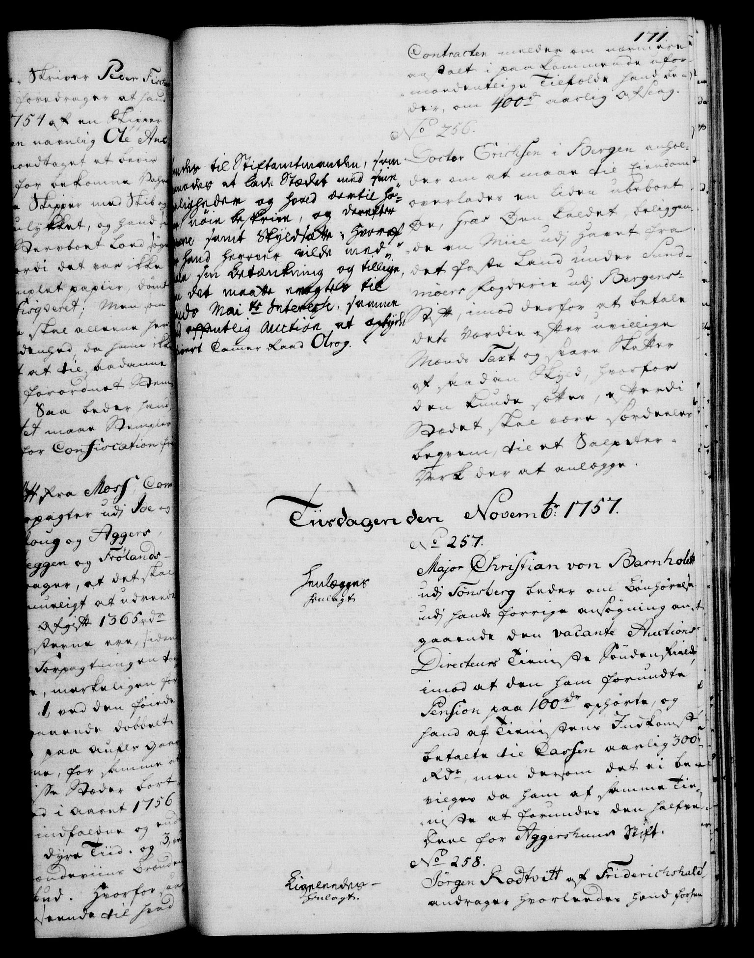 Rentekammeret, Kammerkanselliet, AV/RA-EA-3111/G/Gh/Gha/L0034: Norsk ekstraktmemorialprotokoll (merket RK 53.79), 1756-1759, s. 171