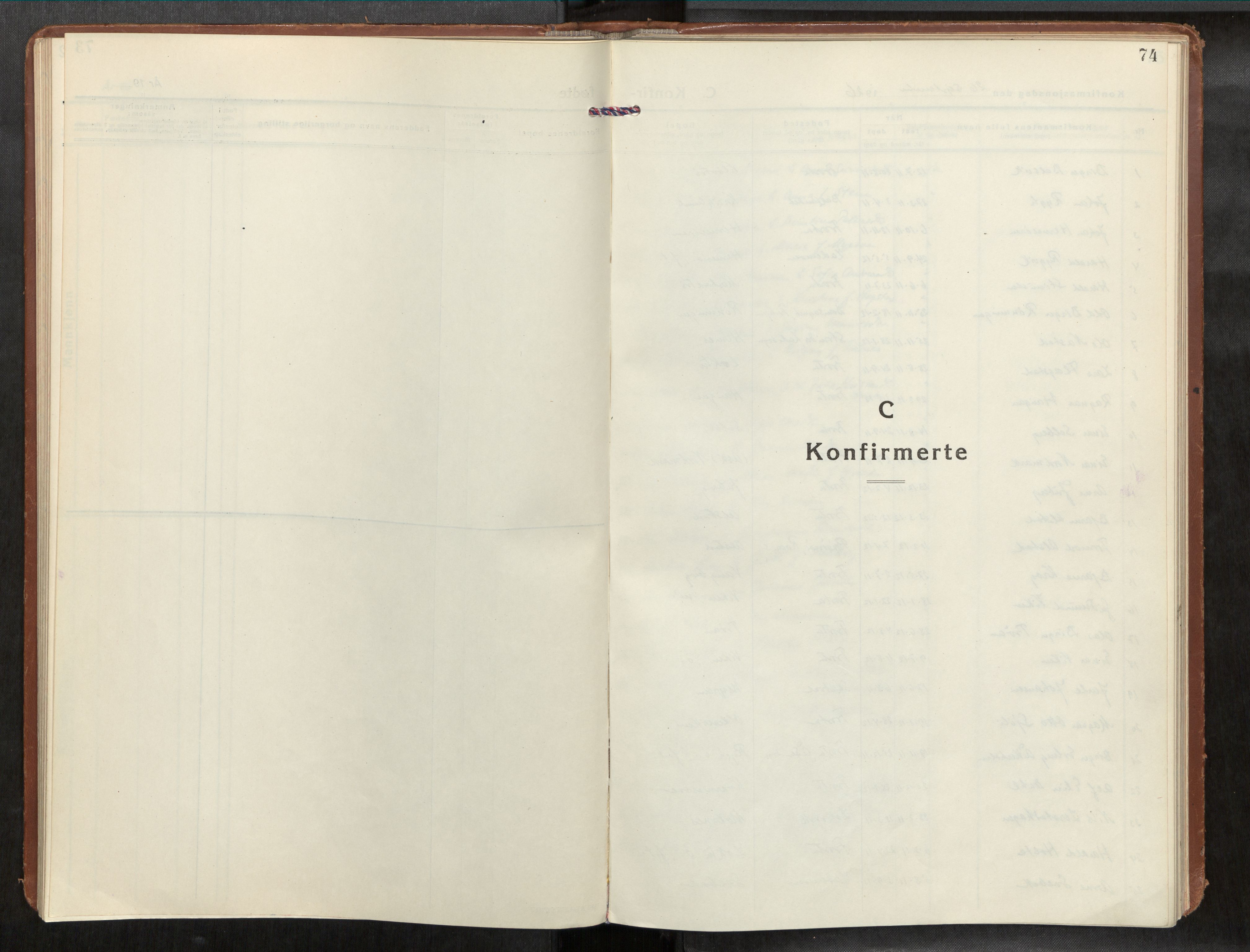 Frosta sokneprestkontor, SAT/A-4380/2/H/Haa/L0001: Ministerialbok nr. 1, 1926-1934, s. 74