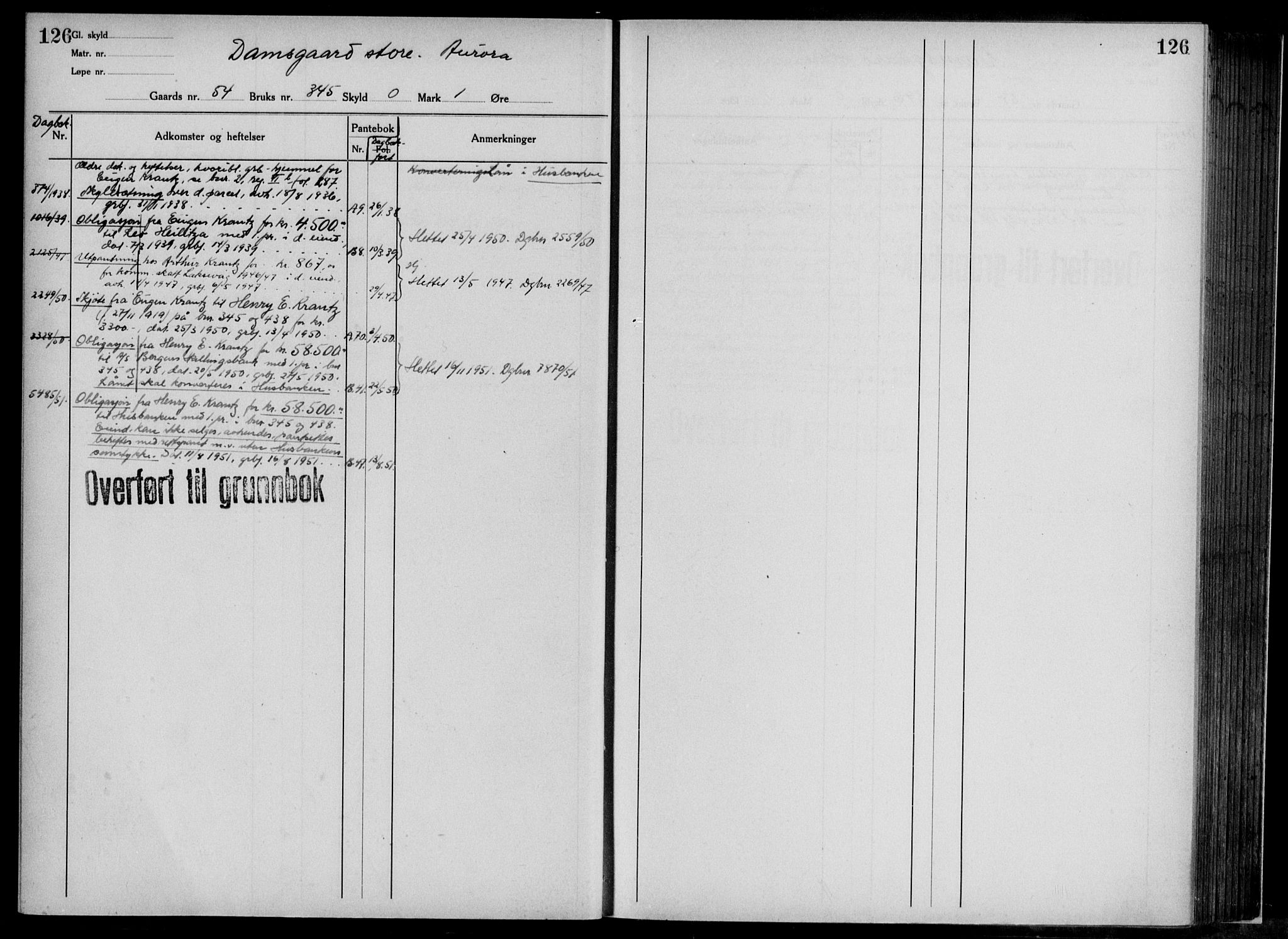 Midhordland sorenskriveri, AV/SAB-A-3001/1/G/Ga/Gab/L0117: Panteregister nr. II.A.b.117, s. 126