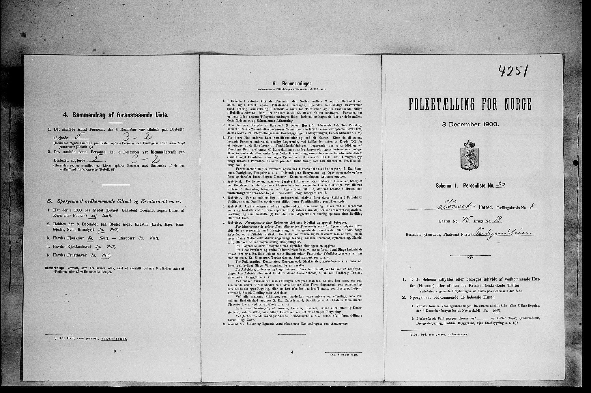 SAH, Folketelling 1900 for 0437 Tynset herred, 1900, s. 769