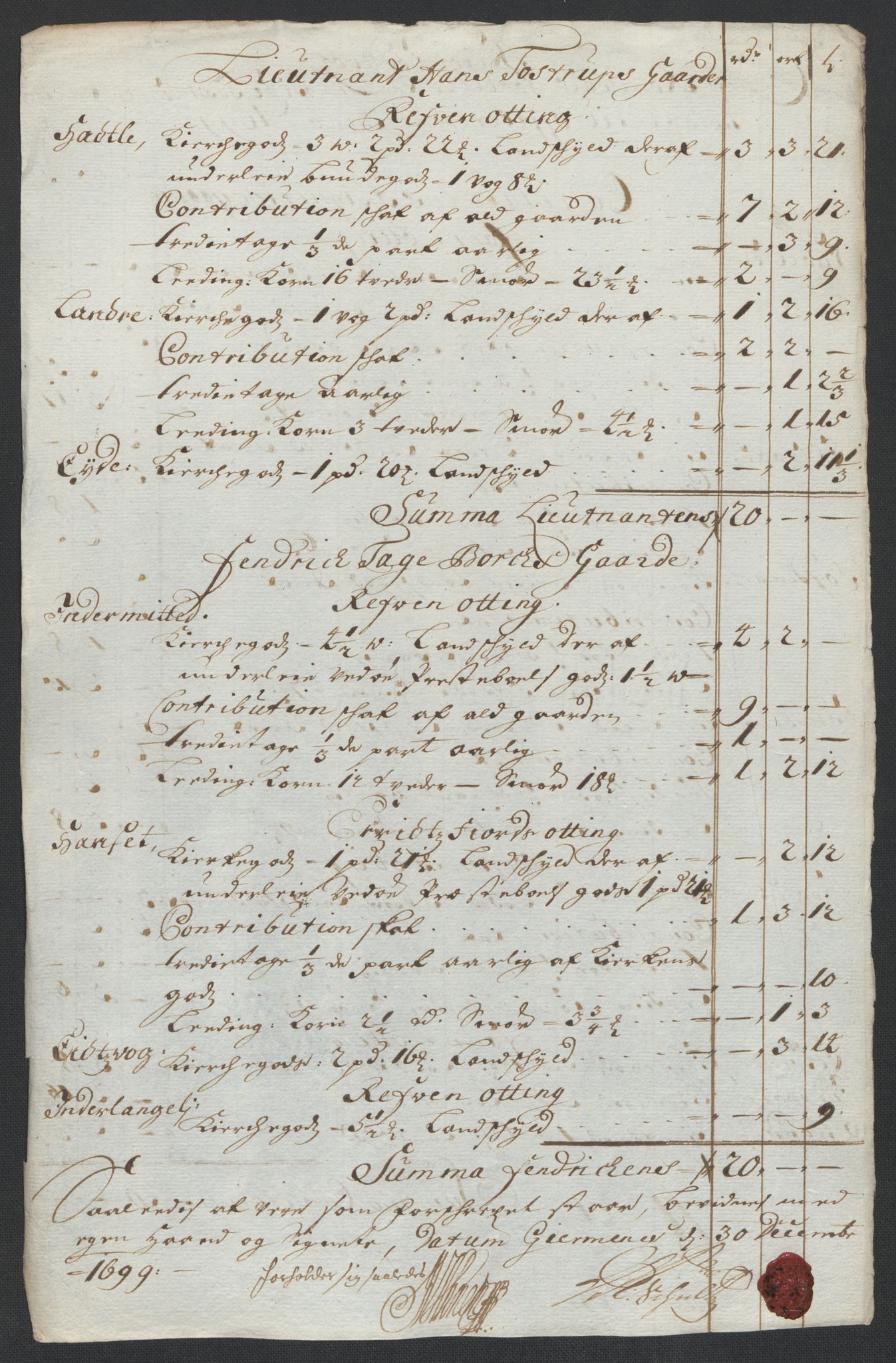 Rentekammeret inntil 1814, Reviderte regnskaper, Fogderegnskap, RA/EA-4092/R55/L3654: Fogderegnskap Romsdal, 1699-1700, s. 139