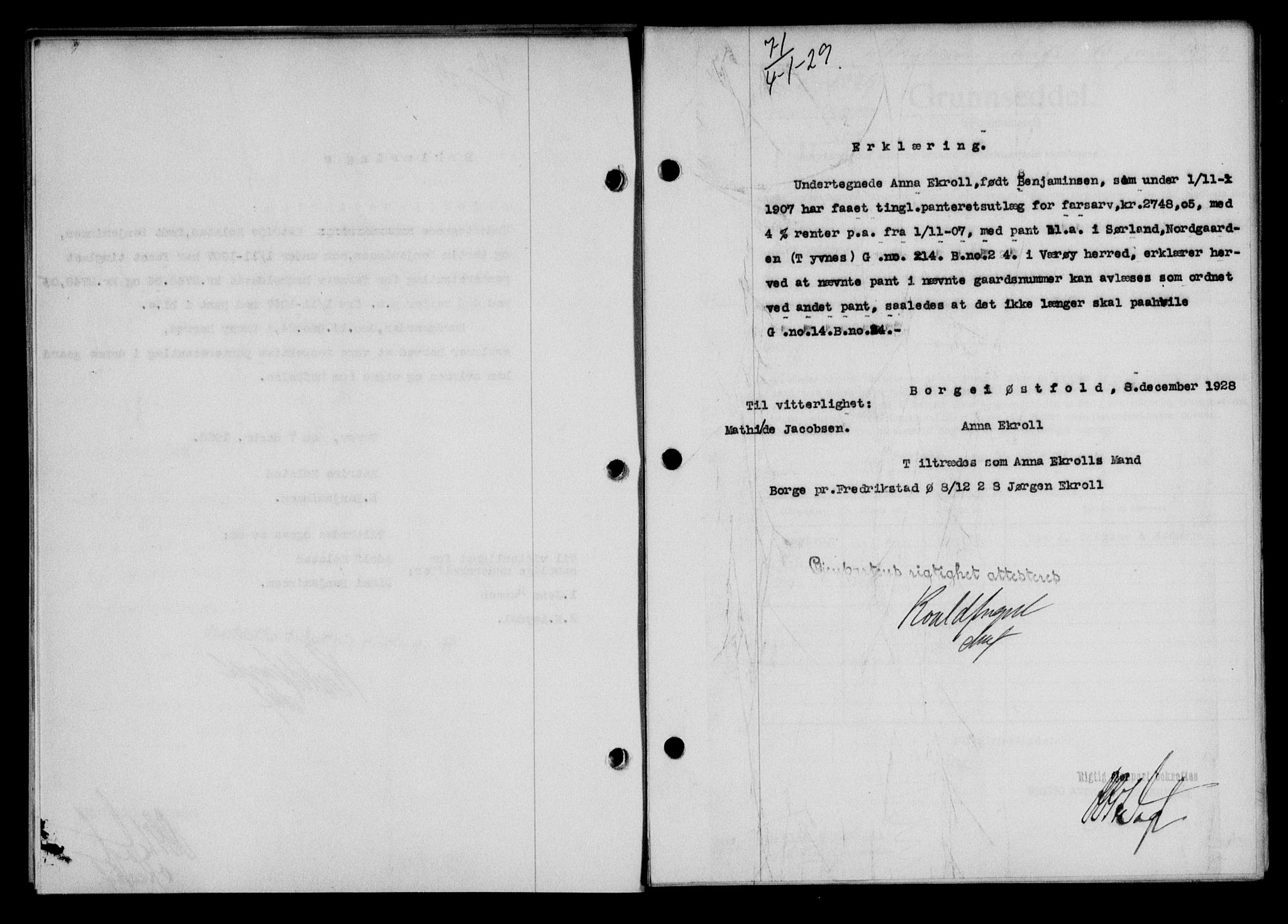 Lofoten sorenskriveri, SAT/A-0017/1/2/2C/L0019b: Pantebok nr. 19b, 1929-1929, Tingl.dato: 04.01.1929