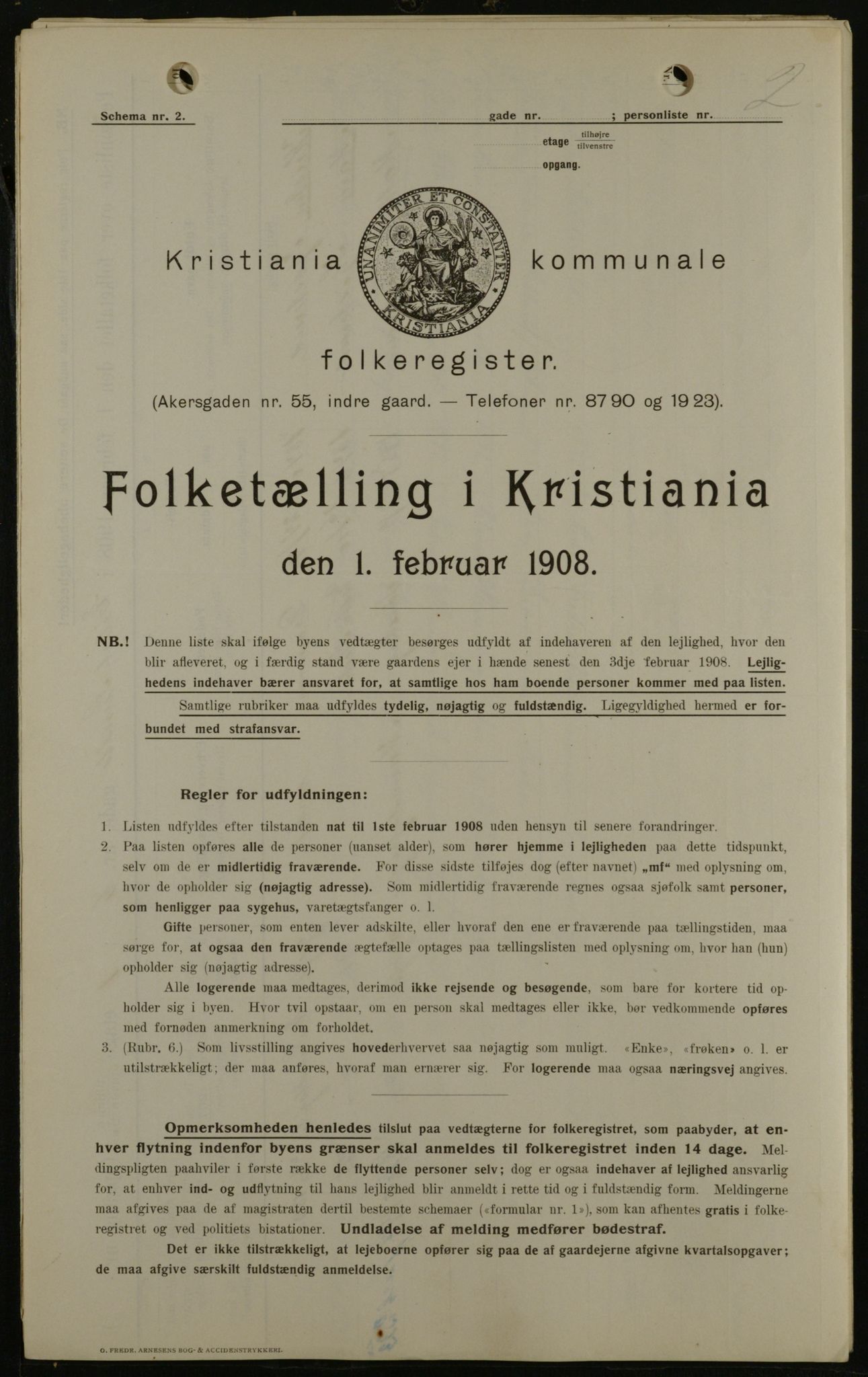 OBA, Kommunal folketelling 1.2.1908 for Kristiania kjøpstad, 1908, s. 17360