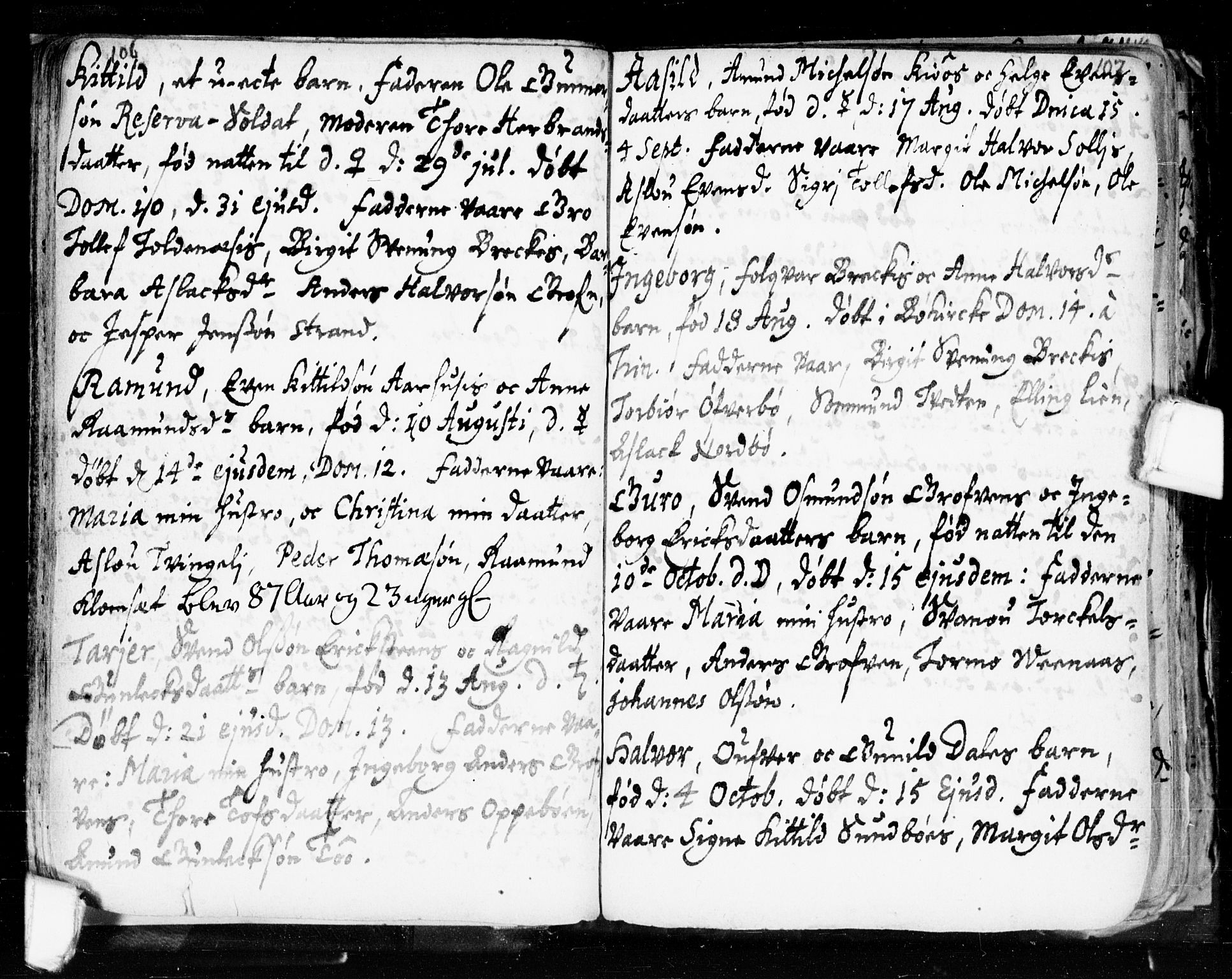 Seljord kirkebøker, SAKO/A-20/F/Fa/L0002: Ministerialbok nr. I 2, 1689-1713, s. 106-107