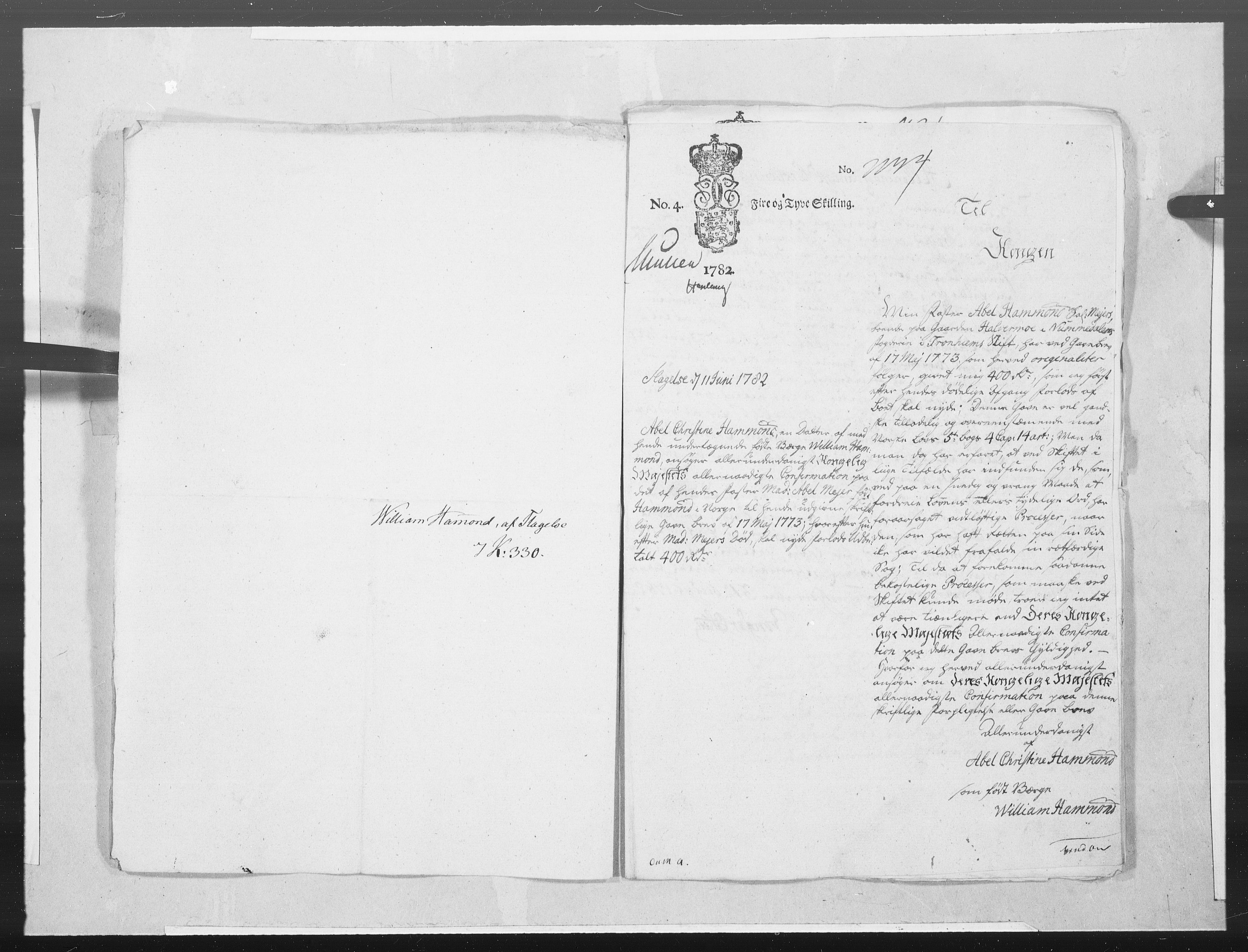 Danske Kanselli 1572-1799, AV/RA-EA-3023/F/Fc/Fcc/Fcca/L0244: Norske innlegg 1572-1799, 1782, s. 14